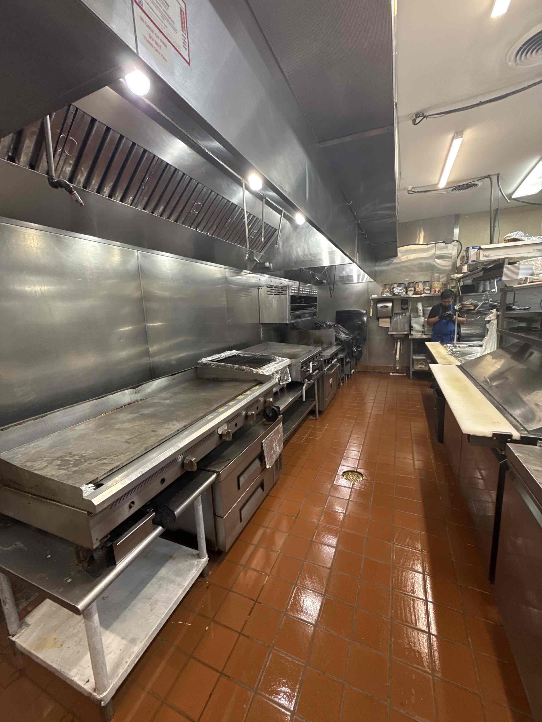 A thorough cleaning of the kitchen hood was performed, focusing on removing accumulated grease and grime. The process began with a detailed inspection to assess the level of buildup. Specialized cleaning agents were applied to dissolve the grease, followed by careful scrubbing to ensure all contaminants were removed. The hood's filters were also cleaned and inspected for any damage. After the cleaning, the hood was rinsed with a degreasing solution to eliminate any remaining residue. Finally, the entire unit was inspected to confirm that it was operating efficiently and safely. The cleaning not only improved the kitchen's air quality but also enhanced the functionality of the hood.