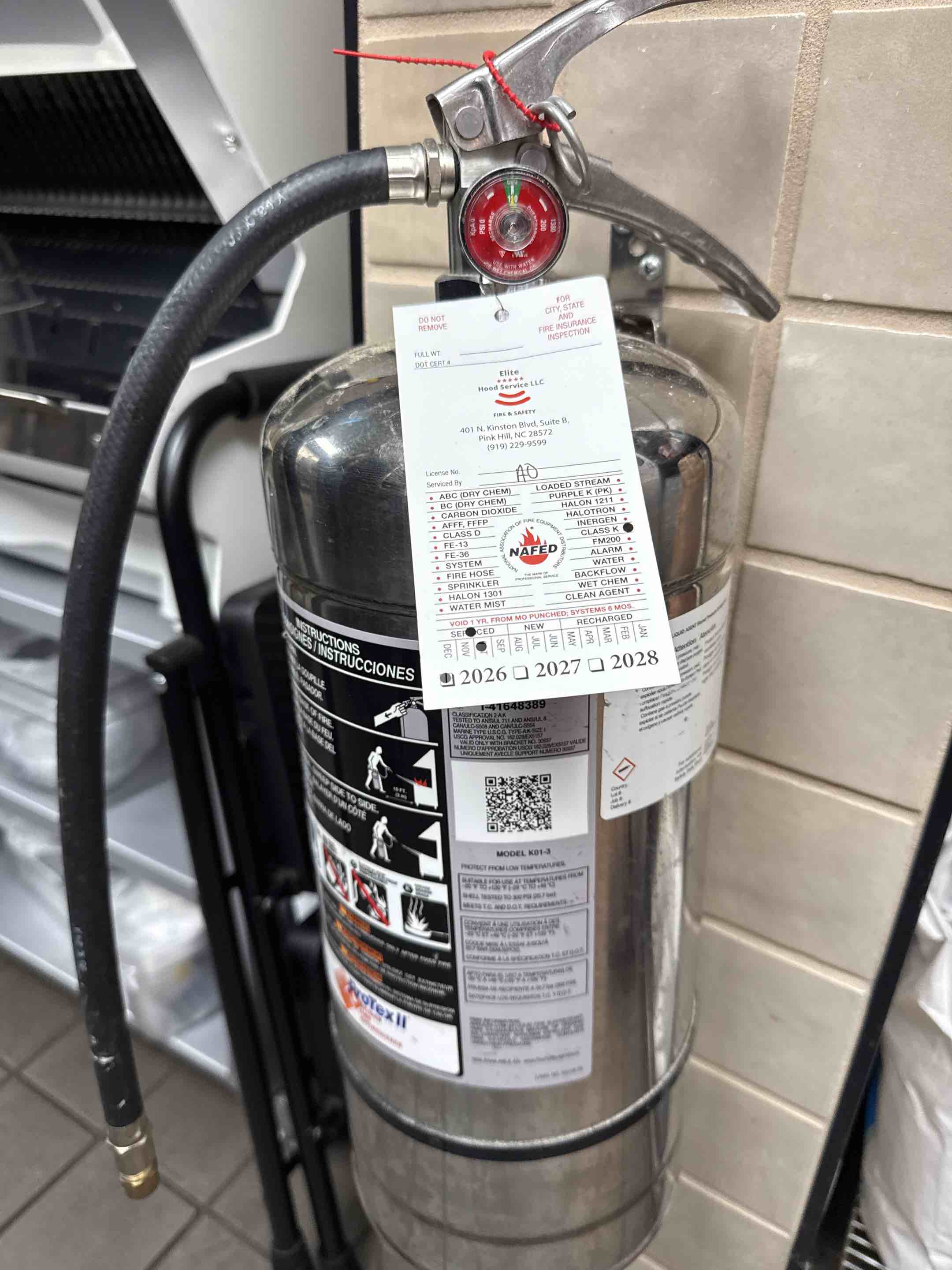 Fire extinguisher inspection 