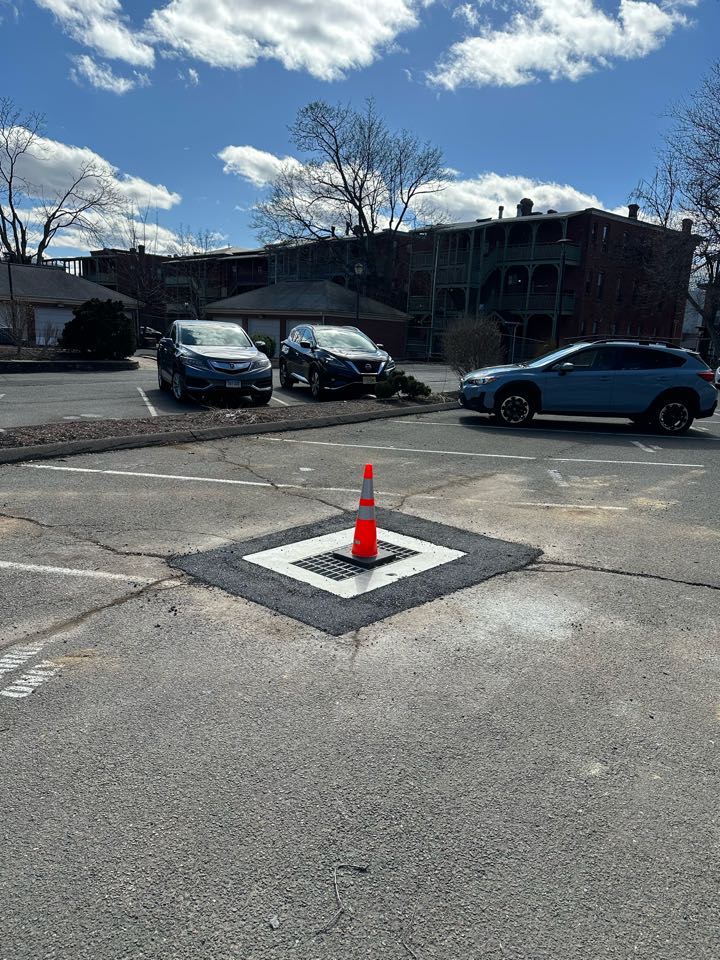 Storm grate replacement due to salt corroding the concrete  Storm grate replacement due to salt corroding the concrete