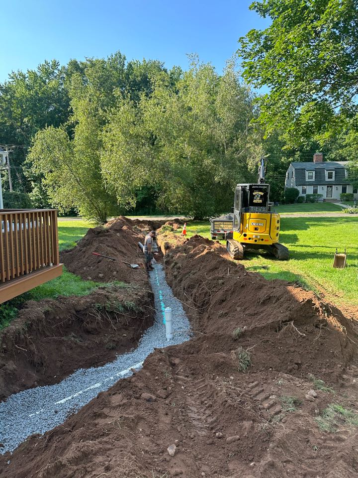 Sewer line installation and abandoning a septic tank!
