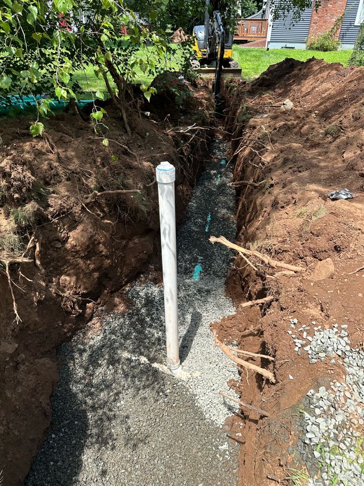 Sewer line installation and abandoning a septic tank!