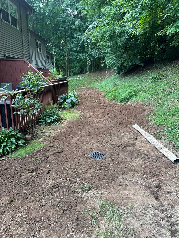 Another gutter drainage job with a drain basin to catch any runoff  !
