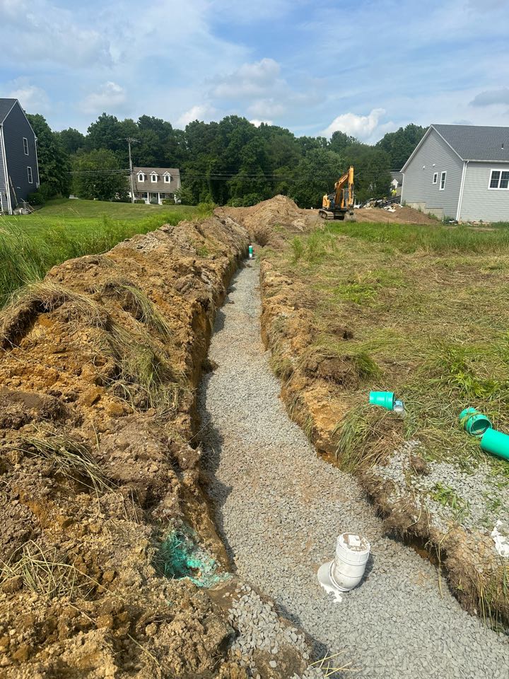 500 ft + sewer line installed for a new development!