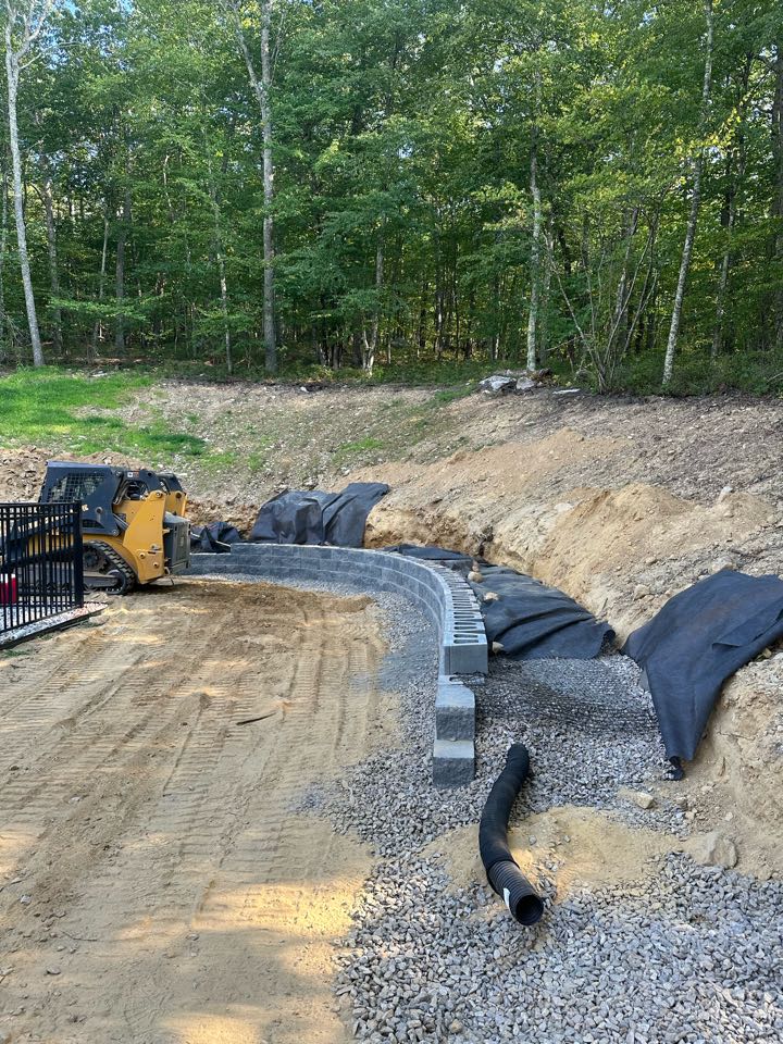 Retaining wall we are building to complete a new pool addition to a customers home !