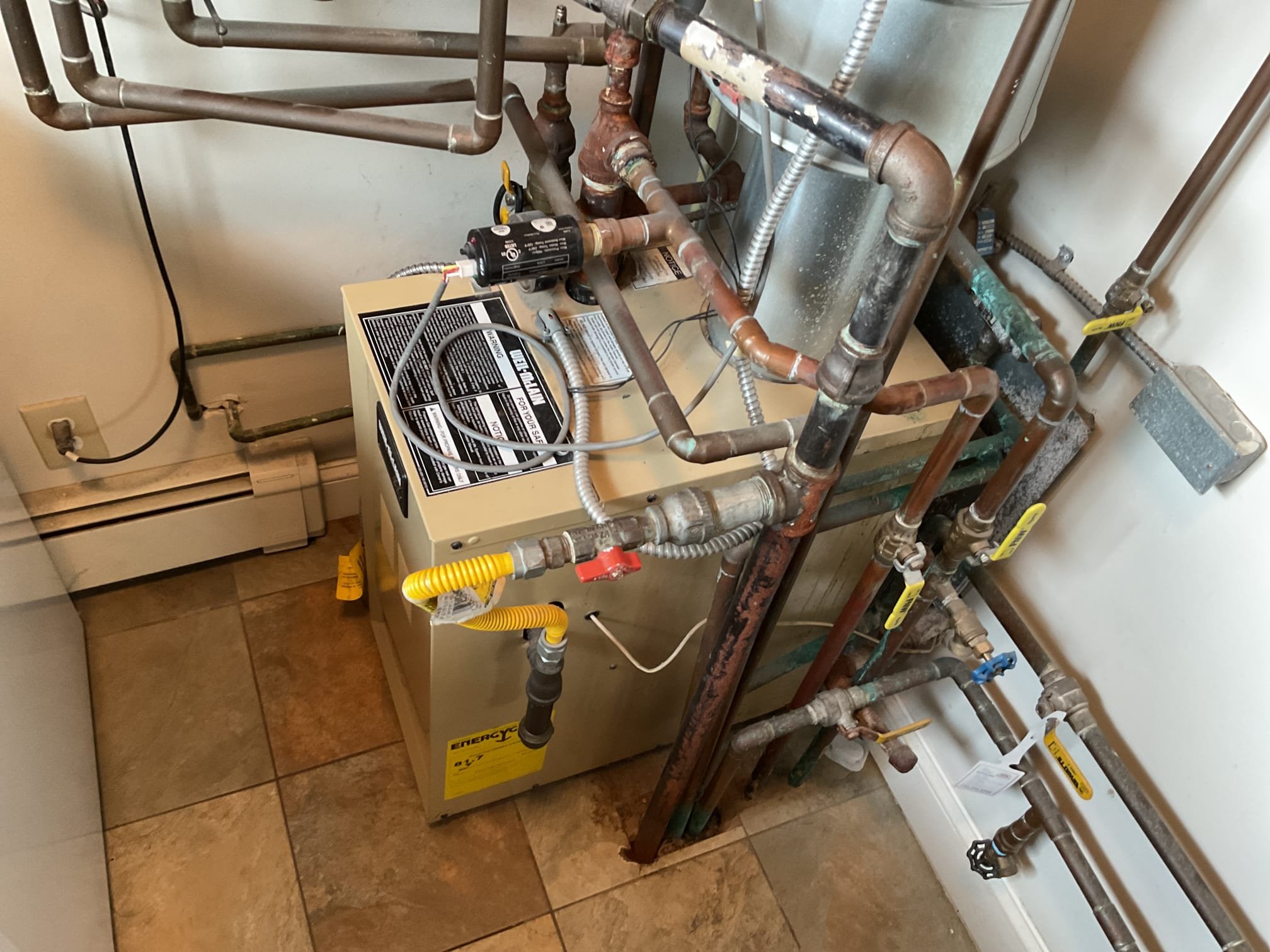 Arrived on site customer stated that they have a leak on the side of their boiler. Upon inspection found that the gasket for the circulator pump was leaking. Gave options for repairs. Customer would like to move forward with work. Isolated pump and removed both gaskets and installed new. Tested work by running the boiler through a full cycle. Everything appears to be in working order and there appears to be no leaks at this time. Collected payment. Arrived on site customer stated that they have a leak on the side of their boiler. Upon inspection found that the gasket for the circulator pump was leaking. Gave options for repairs. Customer would like to move forward with work. Isolated pump and removed both gaskets and installed new. Tested work by running the boiler through a full cycle. Everything appears to be in working order and there appears to be no leaks at this time. Collected payment.