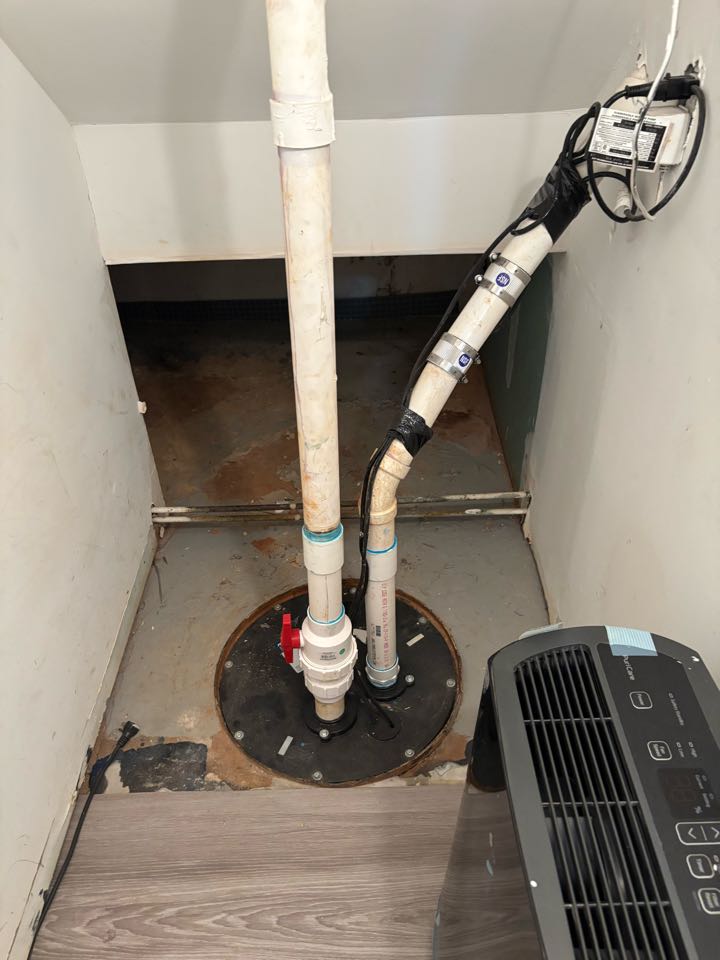 Provided options to cut and cap water lines and install new check valve on sewer ejector pump. Wall Township, NJ 07753