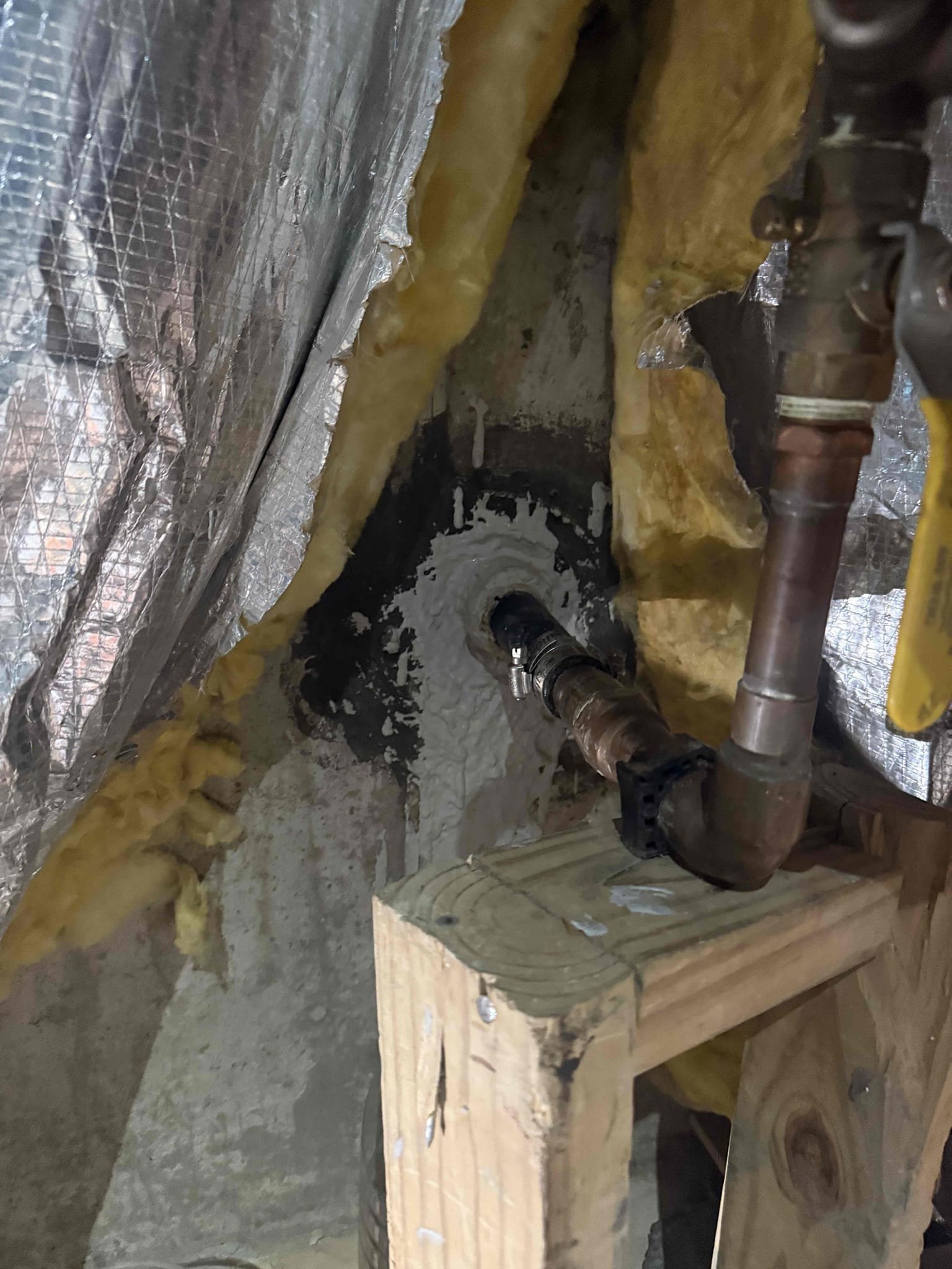 Arrived on site customer stated that when it rained heavily that they were getting ground water into the basement. To resolve the issue we resealed around the sleeved pipe and installed more silicone in the sleeve. Unable to test work at this time. Told customer next time we get rain to double check to make sure no more ground water is getting in the home if it is we will return to dig up water line and reseal around piping outside of the home. Arrived on site customer stated that when it rained heavily that they were getting ground water into the basement. To resolve the issue we resealed around the sleeved pipe and installed more silicone in the sleeve. Unable to test work at this time. Told customer next time we get rain to double check to make sure no more ground water is getting in the home if it is we will return to dig up water line and reseal around piping outside of the home.