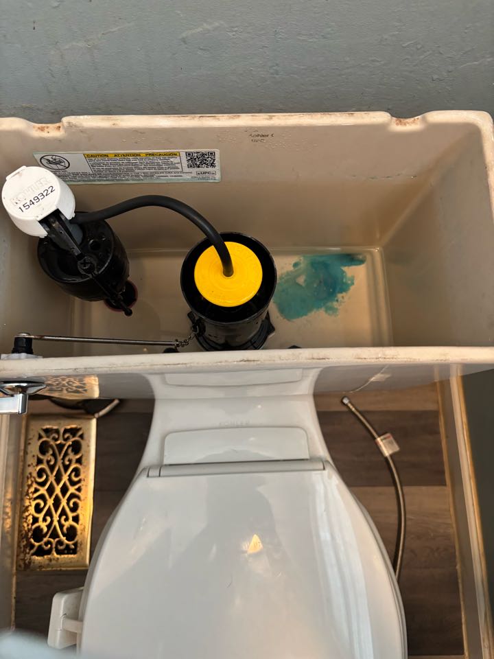 Installed new flapper ring on Kohler flush assembly for toilet. Jackson Township, NJ 08527