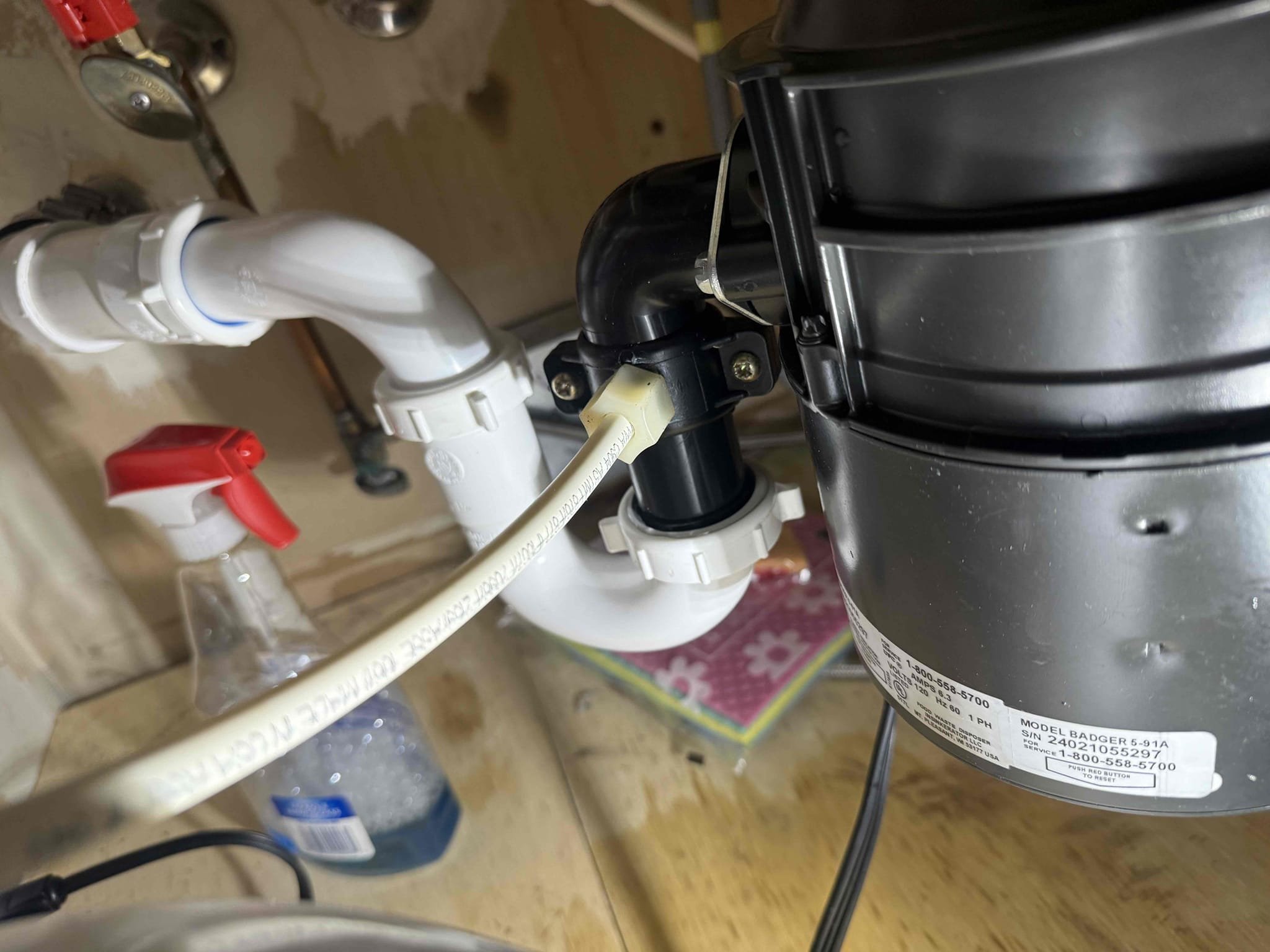 Arrived to home to install RO faucet we ordered. Upon arrival we discovered that the faucet we ordered was not the correct one. While here we noticed 4 valves under the sink were old and one of them was leaking slightly. MyGuy created estimate to replace 4 valves under kitchen sink, as well as replace RO faucet. Once we acquire correct RO faucet we will contact customer to get her on schedule.
Arrived back to complete install. MyGuy supplied and installed new RO faucet, drain clamp and r shut off valves. Tested for leaks there are none at this time.