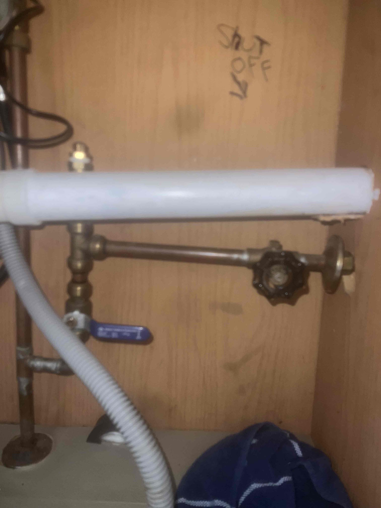 Arrived on site client stated his hose bib was not working properly and it’s spinning. Upon inspection I looked under the kitchen sink and noticed thier are shark bite fittings and the hose bib is connected to a shark bite tee which is why it is able to spin. Offered options to repipe and replace all shark bite fittings with pro press and to replace hose bib with new shutoff valve. Client would like to only replace hose bib at this time. When done I tested for leaks. There are no leaks at this time. Client has one year parts and labor warranty.