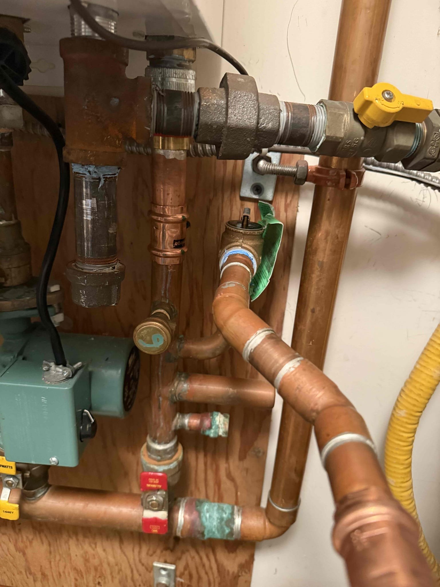 Arrived on site found that union on boiler was leaking. Drained boiler replaced union and used relief valve to help drain boiler then found it was not holding replaced as courtesy because we touched it and installed can vent under warranty. Purged one zone tested all work by turning on heat and everything appears to be in working order and there appears to be no leaks at this time. Collected payment. Arrived on site found that union on boiler was leaking. Drained boiler replaced union and used relief valve to help drain boiler then found it was not holding replaced as courtesy because we touched it and installed can vent under warranty. Purged one zone tested all work by turning on heat and everything appears to be in working order and there appears to be no leaks at this time. Collected payment.