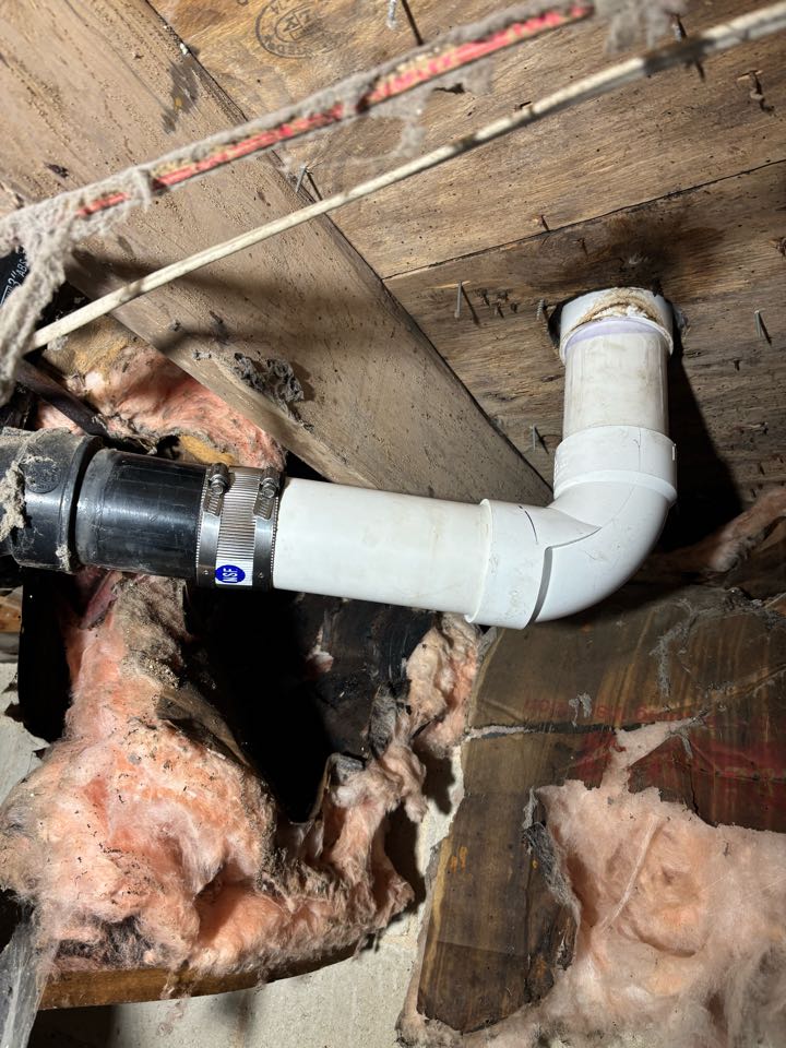 Performed drain line repair on 3 inch PVC piping serving toilet. Bayville, NJ 08721