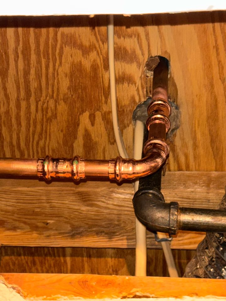 Repaired copper leak in ceiling. Eatontown, NJ 07724