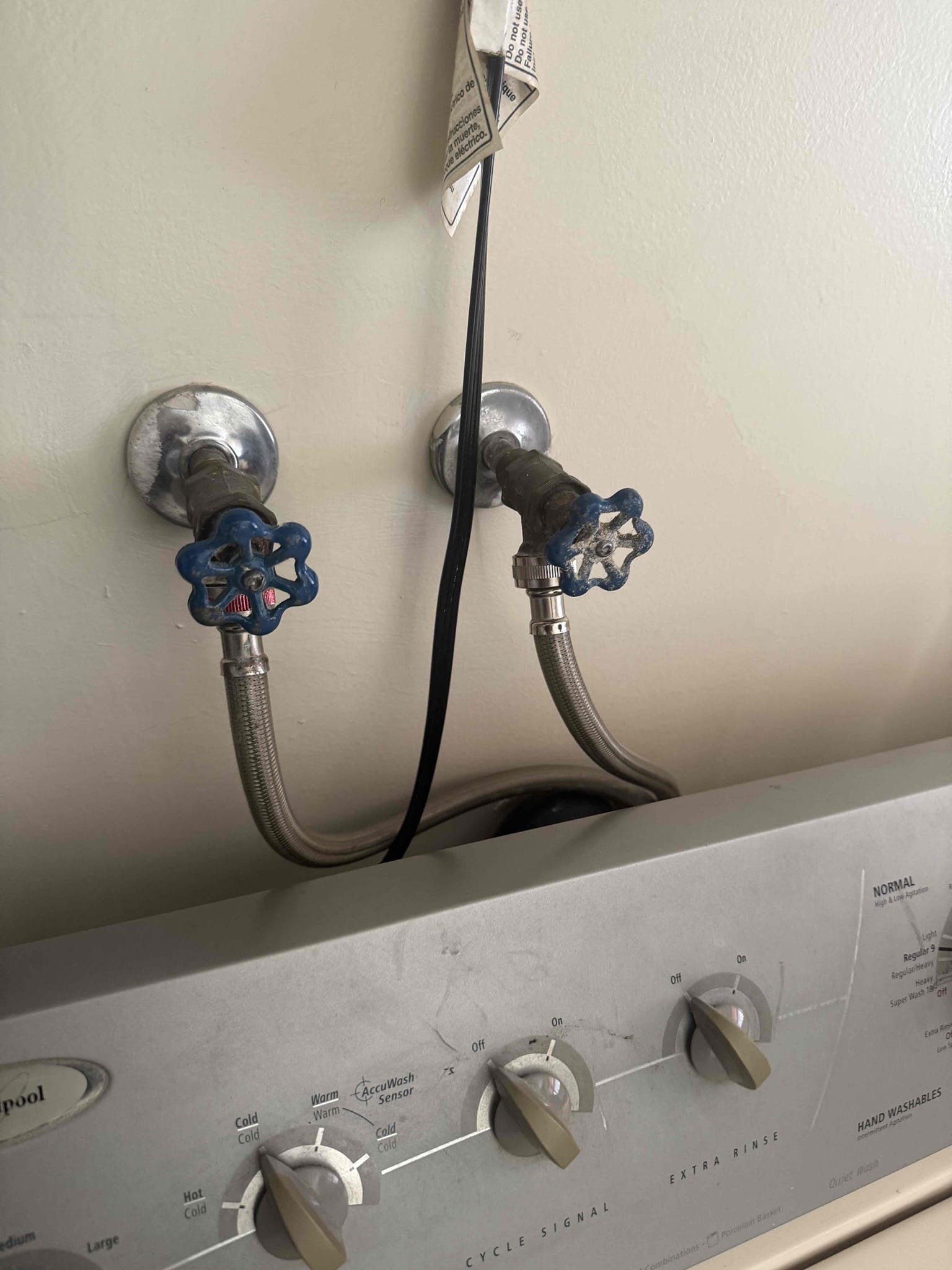 Customer stated that they would like their washing machine valves replaced. After inspecting we wrote up options to rectify the washing machine valves along with what we found inside the home. For today customer would just like options emailed over to them. 