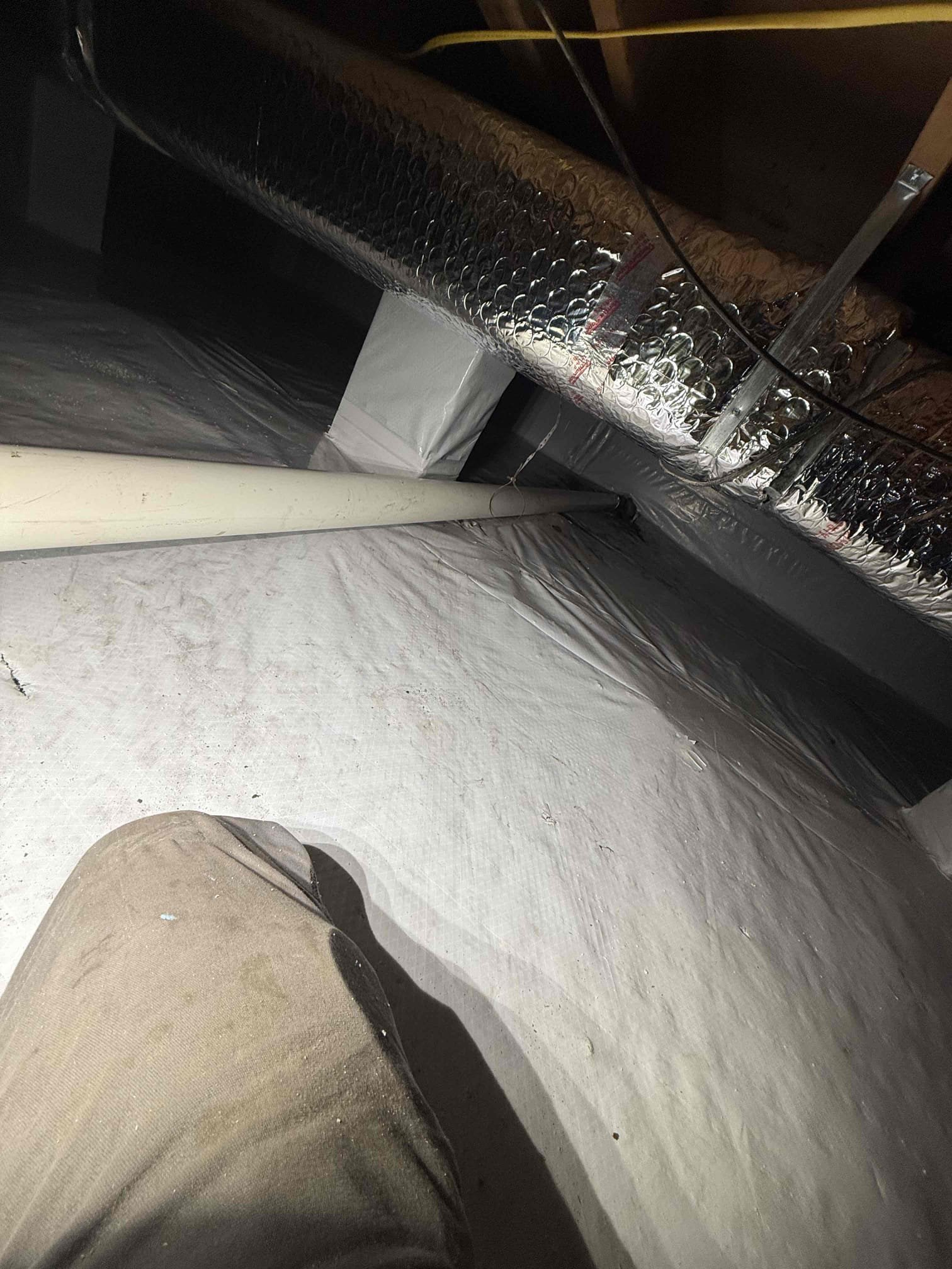 Replace cast iron and leave copper stub downs. Reroute sewer line inside crawlspace to exit out the left side of the home to avoid demo of front porch and follow same path after routing around the deck and tying back into sewer line at the curb. Repiped all cast iron in crawlspace and installed new toilet flange. Tested all work and everything appears to be in working order and there appears to be no leaks at this time. 