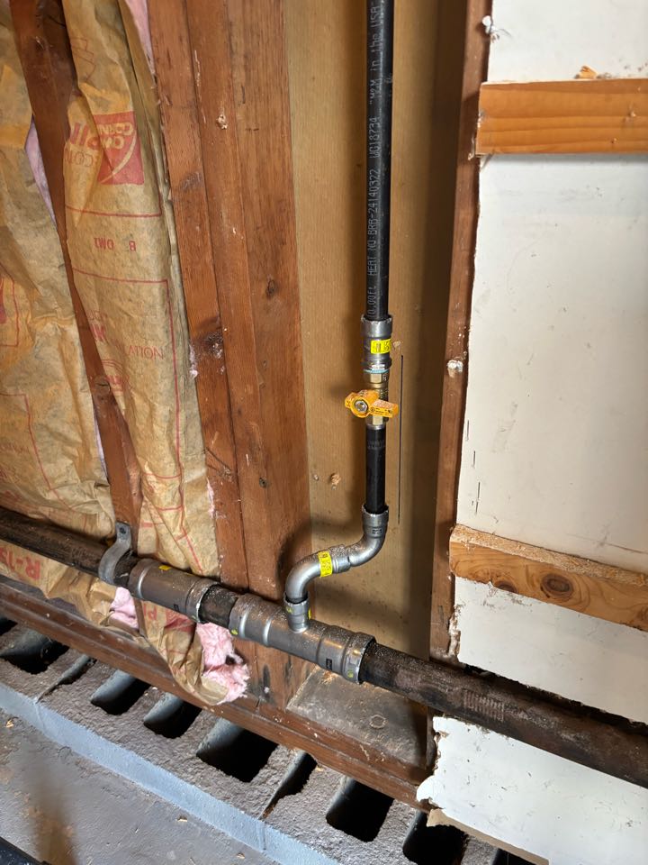Installed new gas line to serve fireplace. Lanoka Harbor, NJ 08734