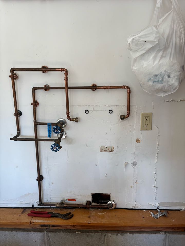 Winterized outdoor shower hose, bibs, and water heater. Point Pleasant Beach, NJ 08742