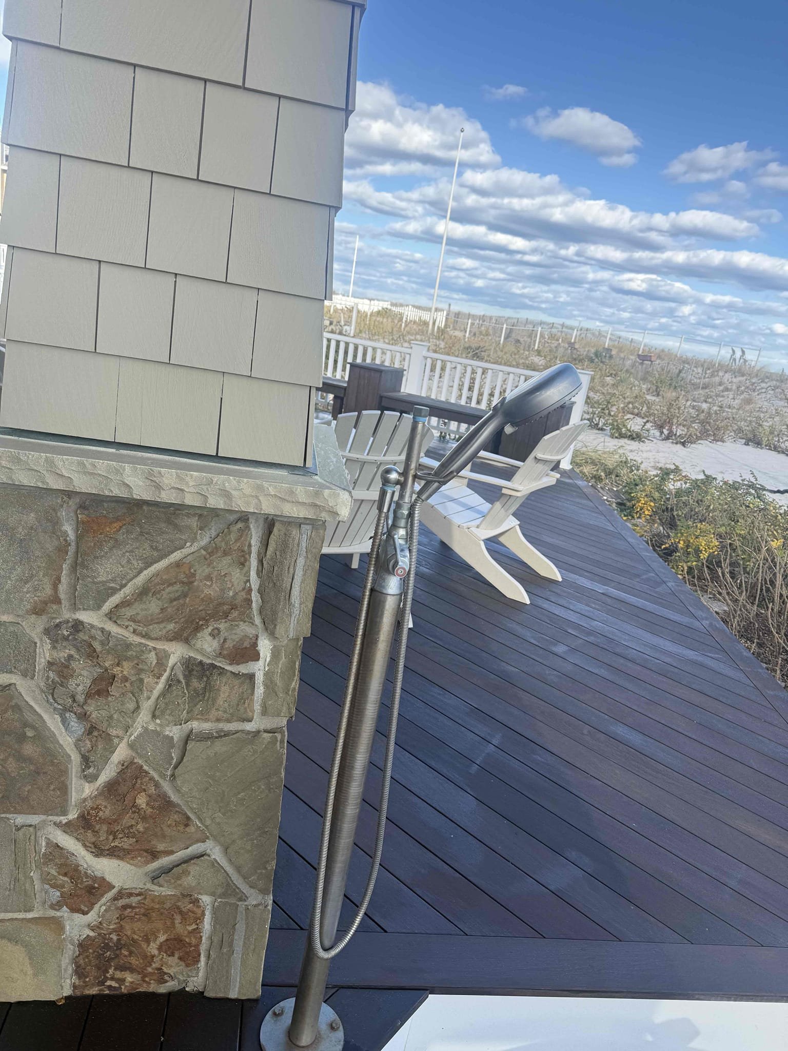 Arrived to home for winterization. MyGuy used compressor to winterize all outdoor fixtures. We cannot warranty winterization. Spent a few hours assuring all lines were completely blown out. Left all fixtures open.