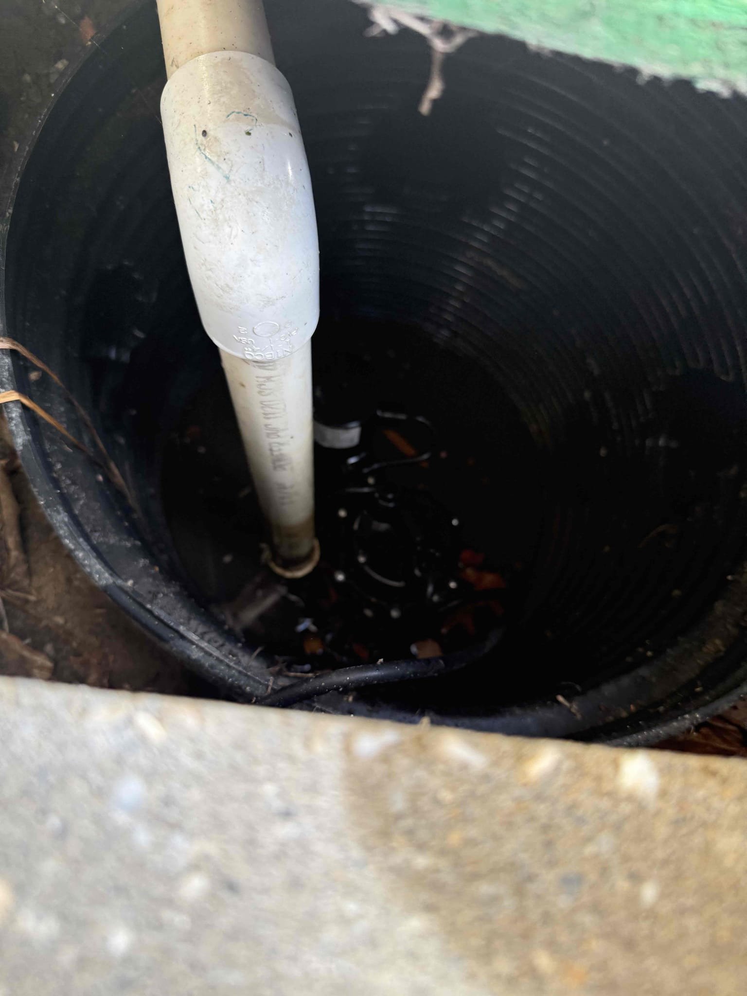 Customer stated that their sump pump wasn’t working after inspecting we noticed that the GFI outlet that the sump pump is plugged into tripped. When it was raining last week. I believe that the outlet for the sump pump got water on it from the rain and tripped the outlet. Myguy reset the GFI plugged in the sump pump and tested. At this time the sump pump is discharging and operating as should. Due to the age of the sump pump MyGuy plumbing recommends replacing the sump pump.