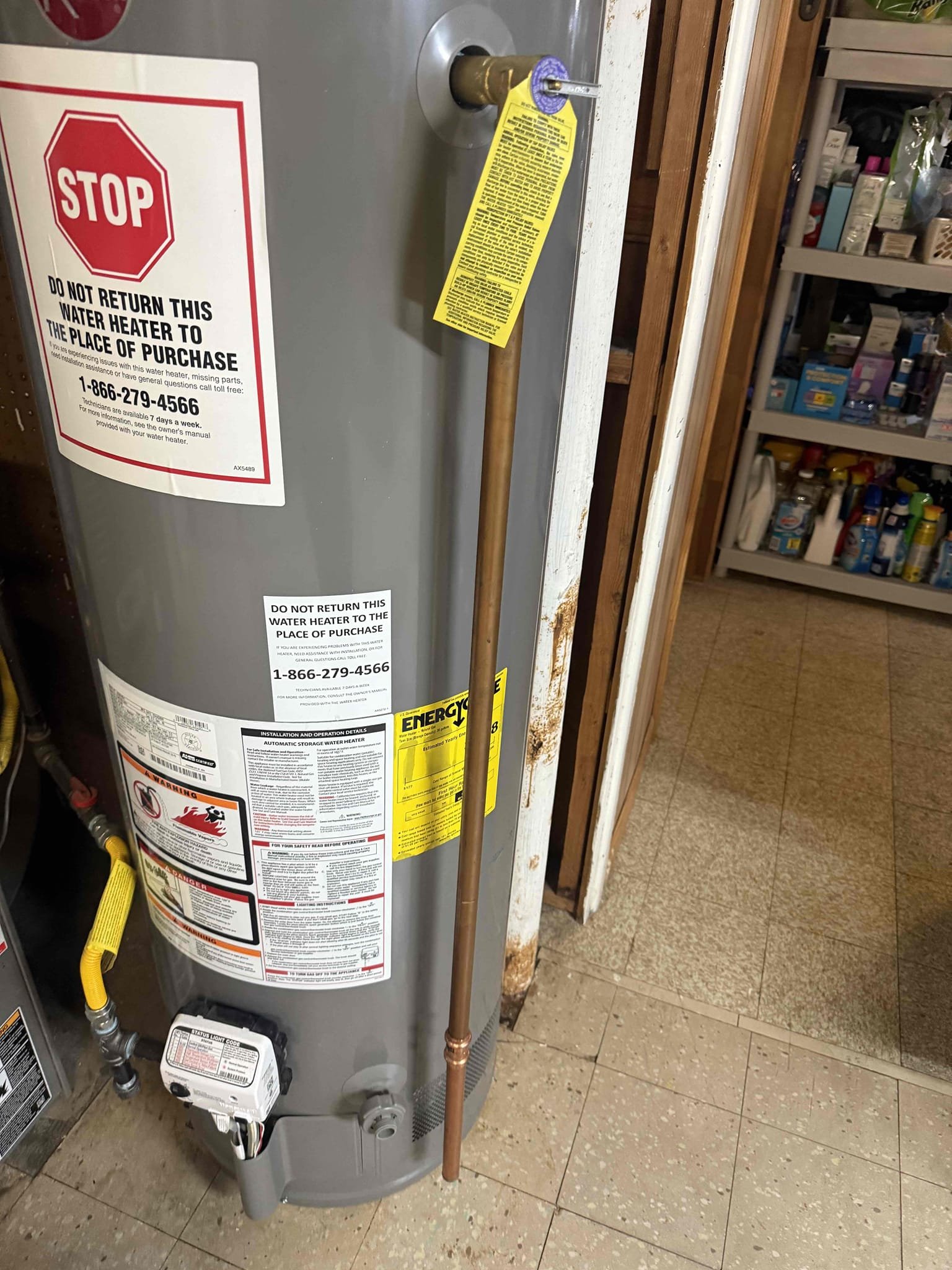 Replace t&p
Arrived to home for leaking t&p valve. Upon inspection found that water heater is set in between low and hot and that’s how it has been set. To incoming water pressure and it was at 60 psi. Customer has Home Depot water heater and it seems that the t&p had just failed. Heater is only 5 years old. Still gave options to replace water heater and also add expansion tank. Today MyGuy supplied and installed new t&p valve and tested for leaks, there are none at this time. If this issue happens again I recommend replacing unit with a new and reliable water heater and also adding an expansion tank to ensure the problem doesn’t continue to happen.
