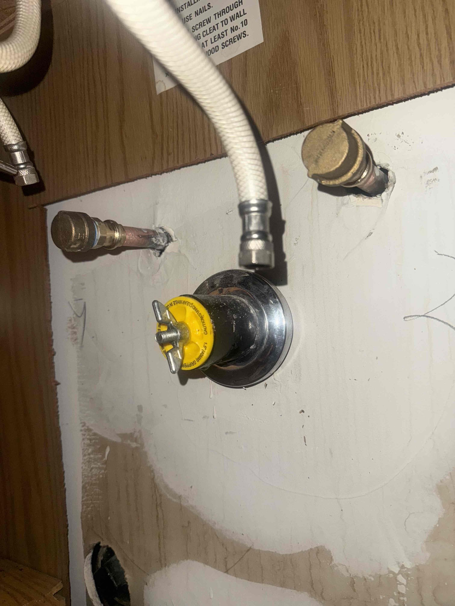 Arrived to home for cut and cap. MyGuy cut water lines in bathroom and capped. Pressurized system and there are no leaks at this time. Plugged drain and toilet after pulling. Collected partial towards total amount. Will be back when vanity is set and work is ready to be completed. Note: when arrived back we will have to lower flange. Customer is aware. Invoice will increase