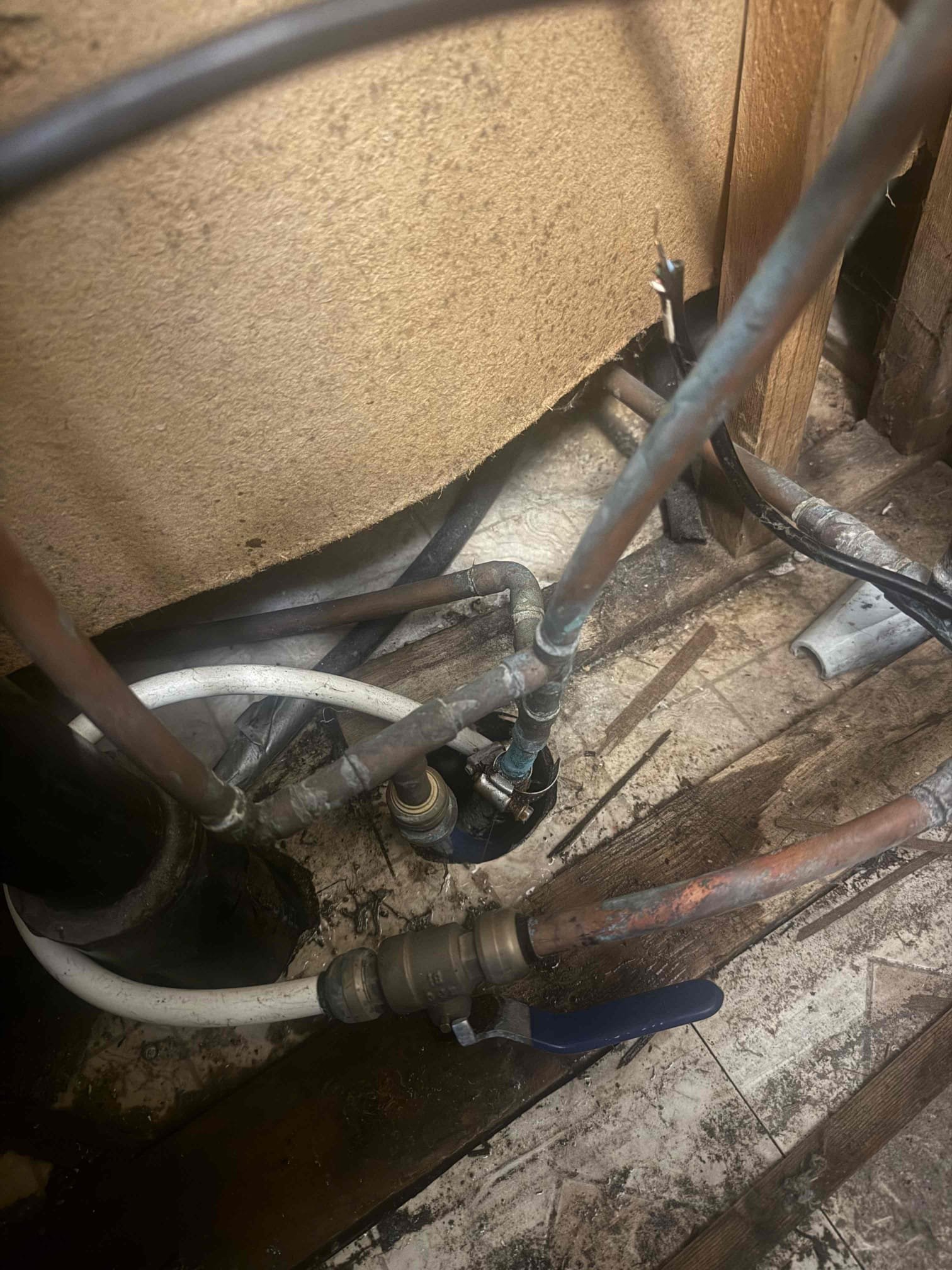 Pipe repair on 3/8 copper arrived to home for leaking pipe. Upon inspection found line to toilet leaking. MyGuy replace line to toilet and adapted as necessary. Tested for leaks there are none at this time. Need to come back after hooking up water and stopping leak, there is no water to toilet