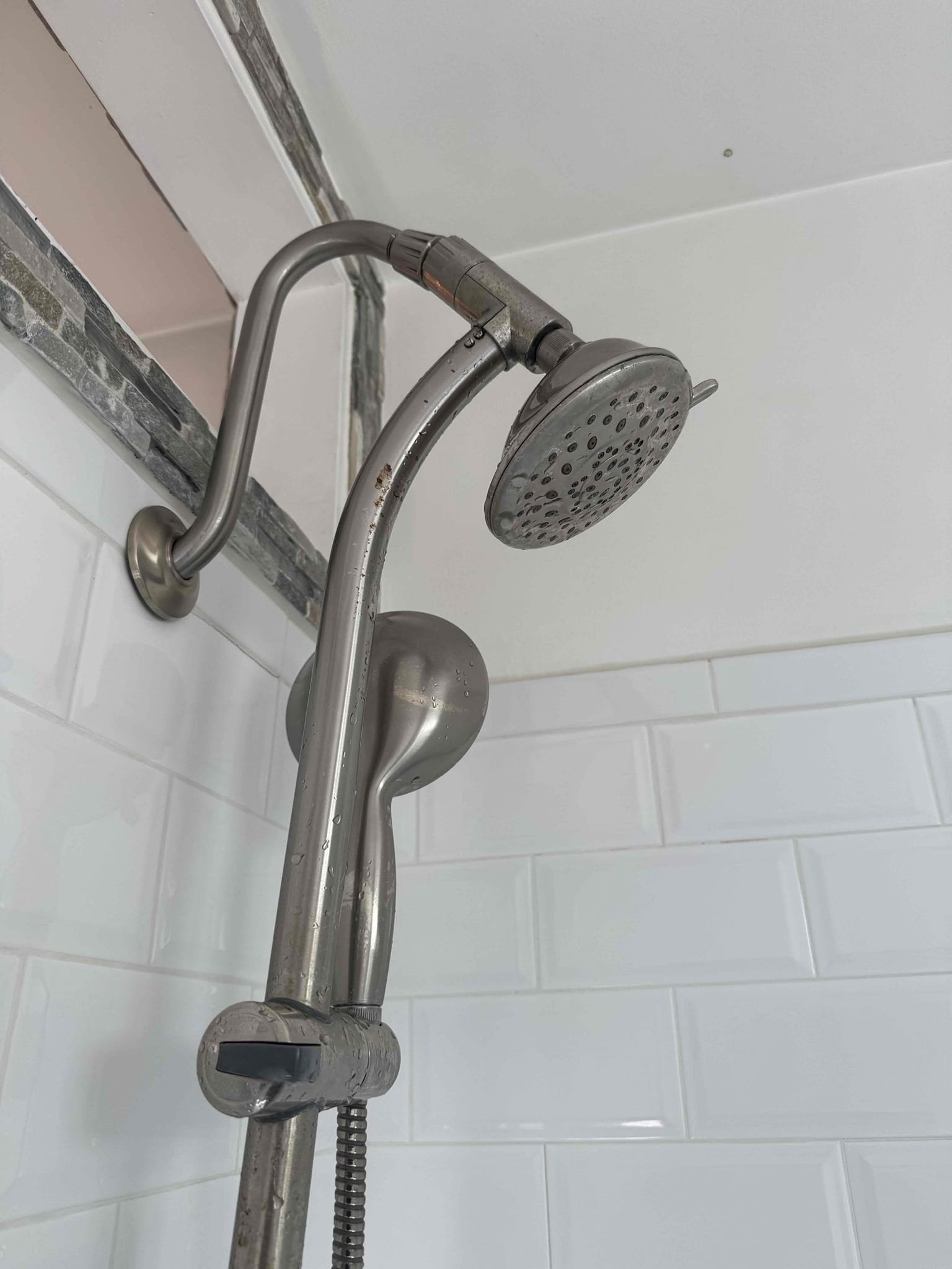 Customer stated that they had a leak in their shower  head and would like it replaced. After inspecting customer has bought their own shower head, Myguy plumbing gave customer options to put in shower head supplied by us or to install customer supplied shower head. Customer would like to move forward with installing a customer supplied shore head. After all work was completed Myguy plumbing tested for leaks. At this time their are no leaks everything is working as should.