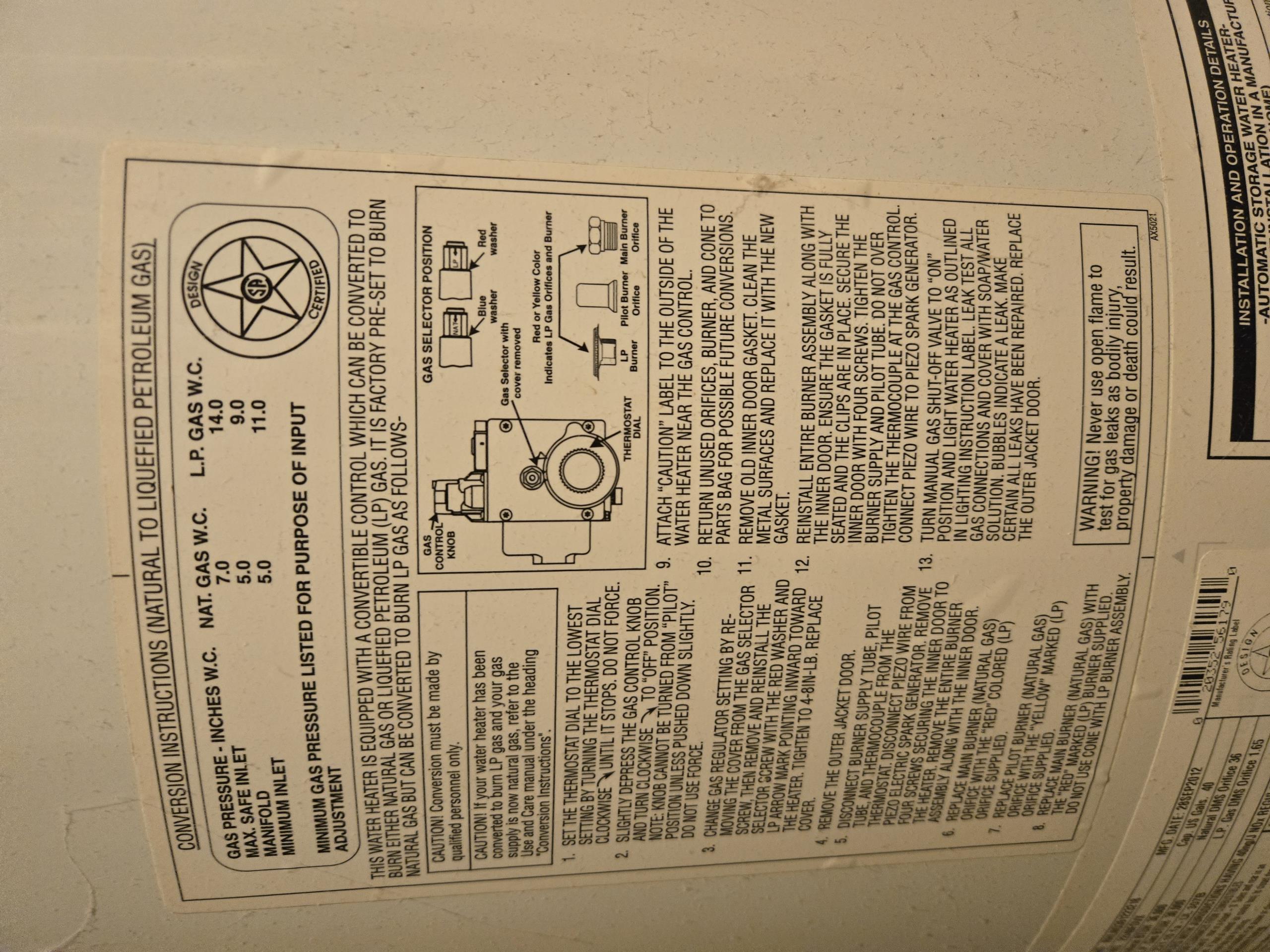Arrived on site customer stated that they have a leaking water heater. Upon inspection found that the water heater is leaking and it is a manufactured home water heater. Gave options and customer would like to move forward with a customer supplied water heater. Price does not include any upgrades to water heater just a direct tank swap out any additional upgrades will be an additional cost. Customer is responsible for paying permit fee and scheduling inspections. Collected $59 and will credit towards any work quoted today. Collected payment. 
