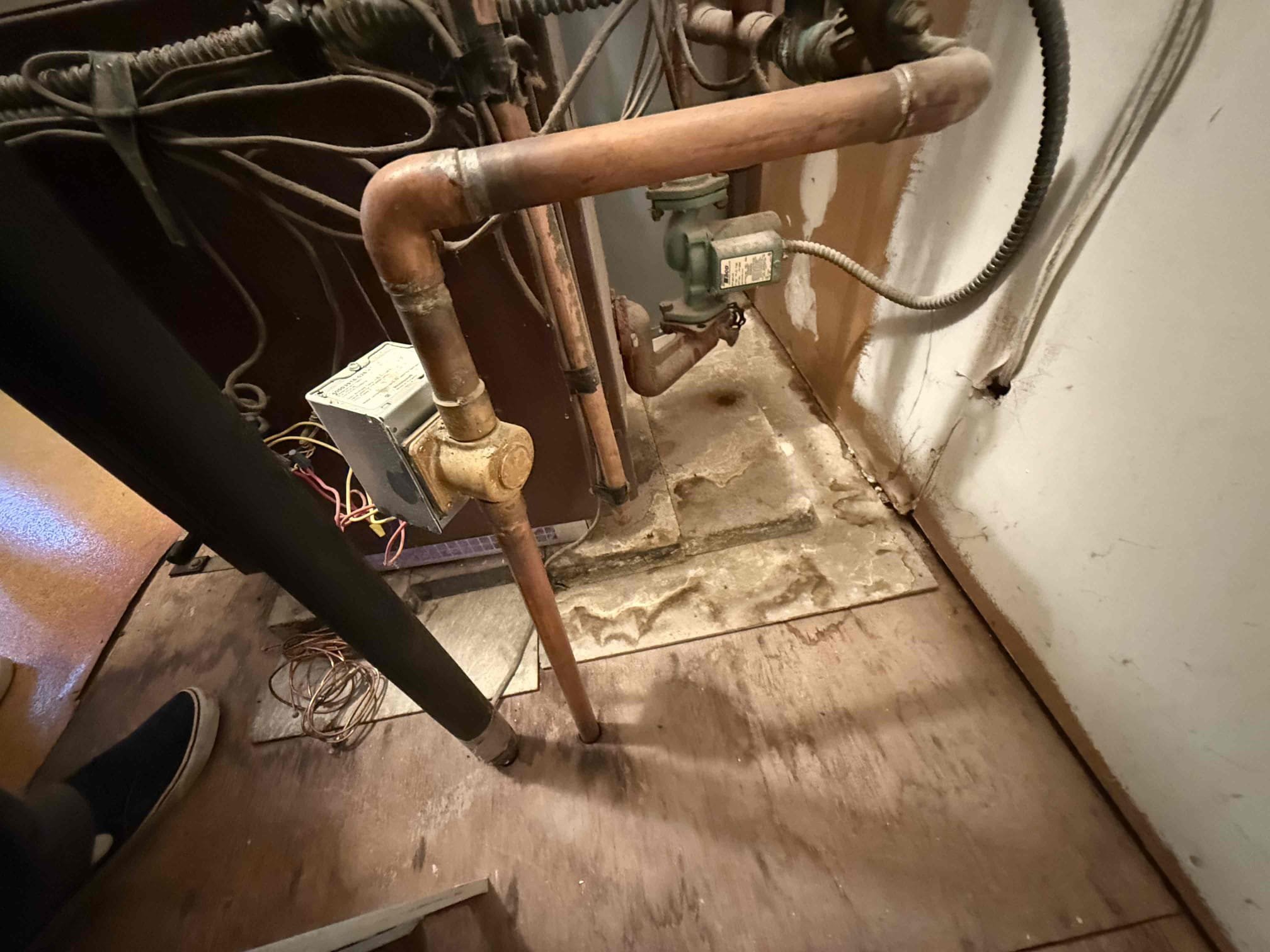 Arrived on site customer stated that they have a 40 year old boiler and they would like to have it replaced. Upon inspection found that it is a 3 zone boiler and they are currently using zone valves for each zone. Gave options on replacement with a cga5 boiler and installing zone pumps with a taco relay board and replacement of all safety features. We will submit permits but customer is responsible for paying permit fee and scheduling their inspection. Collected visual diagnostic fee and will credit towards any work quoted today.