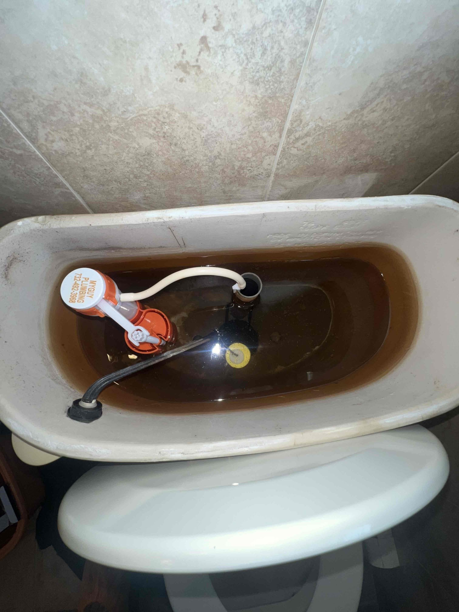 Arrived on site client she had a leak under her toilet but wasn’t sure where it was coming from. Upon inspection it appears to be coming from where the supply line connects to the fill valve. Due to the age of the internals of the tank client would like to move forward with a minor rebuild on the toilet. Replaced flapper, toilet supply and fill valve. When done I turned the valve back on to test for leaks. There are no leaks and the flapper and fill valve are working as they should.