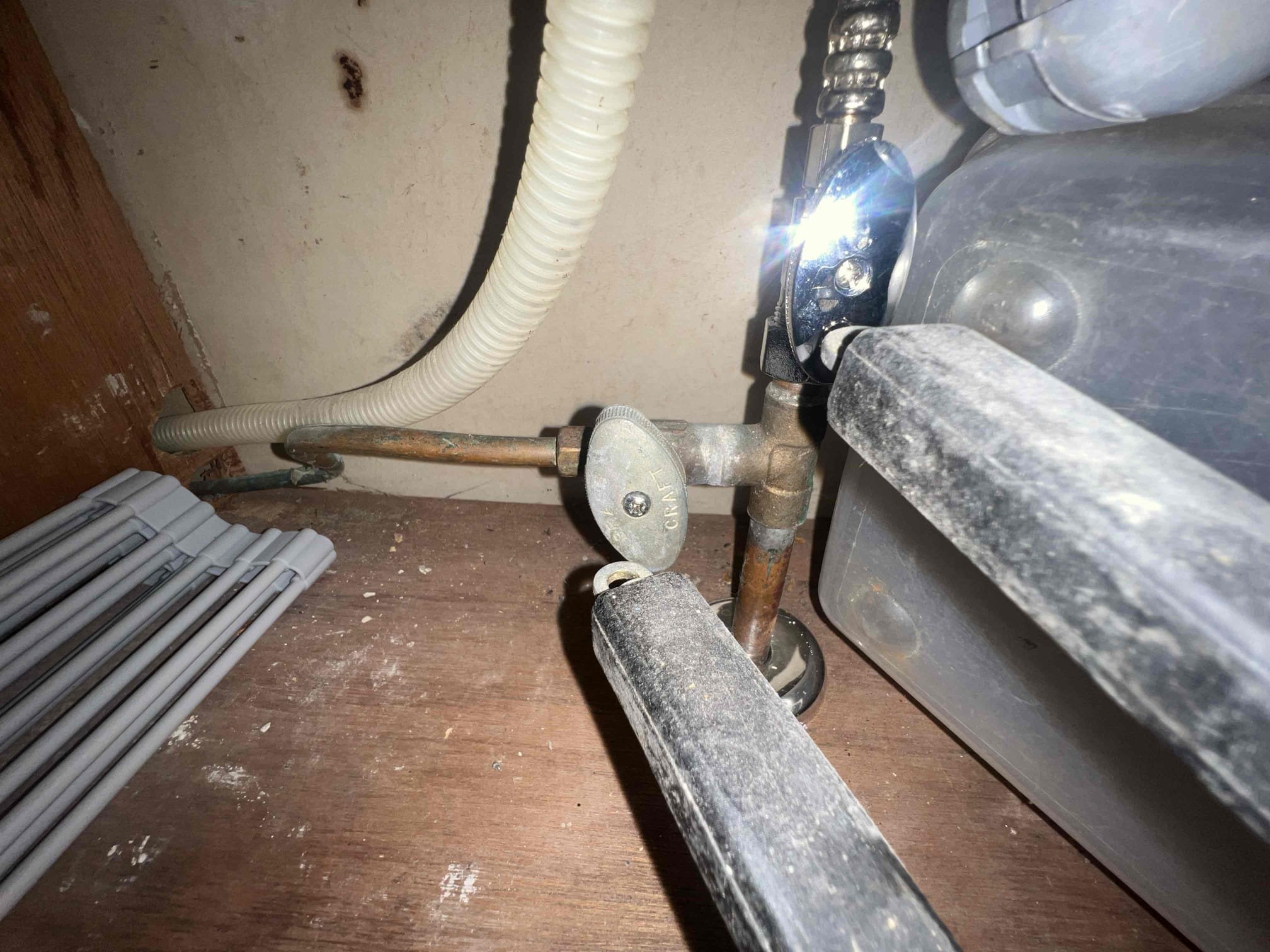 Hardness 5 
pH 7

Arrived on site to perform plumbing inspection. Client has had lots of work done in the home as far as plumbing goes. All emergency shutoff valves are new except for the dishwasher valve but client stated she does not use the dishwasher and is not concerned with replacing the valve. There is one bathroom in the home which we have recently replaced the toilet. Went in crawlspace and it is dry there are no leaks.