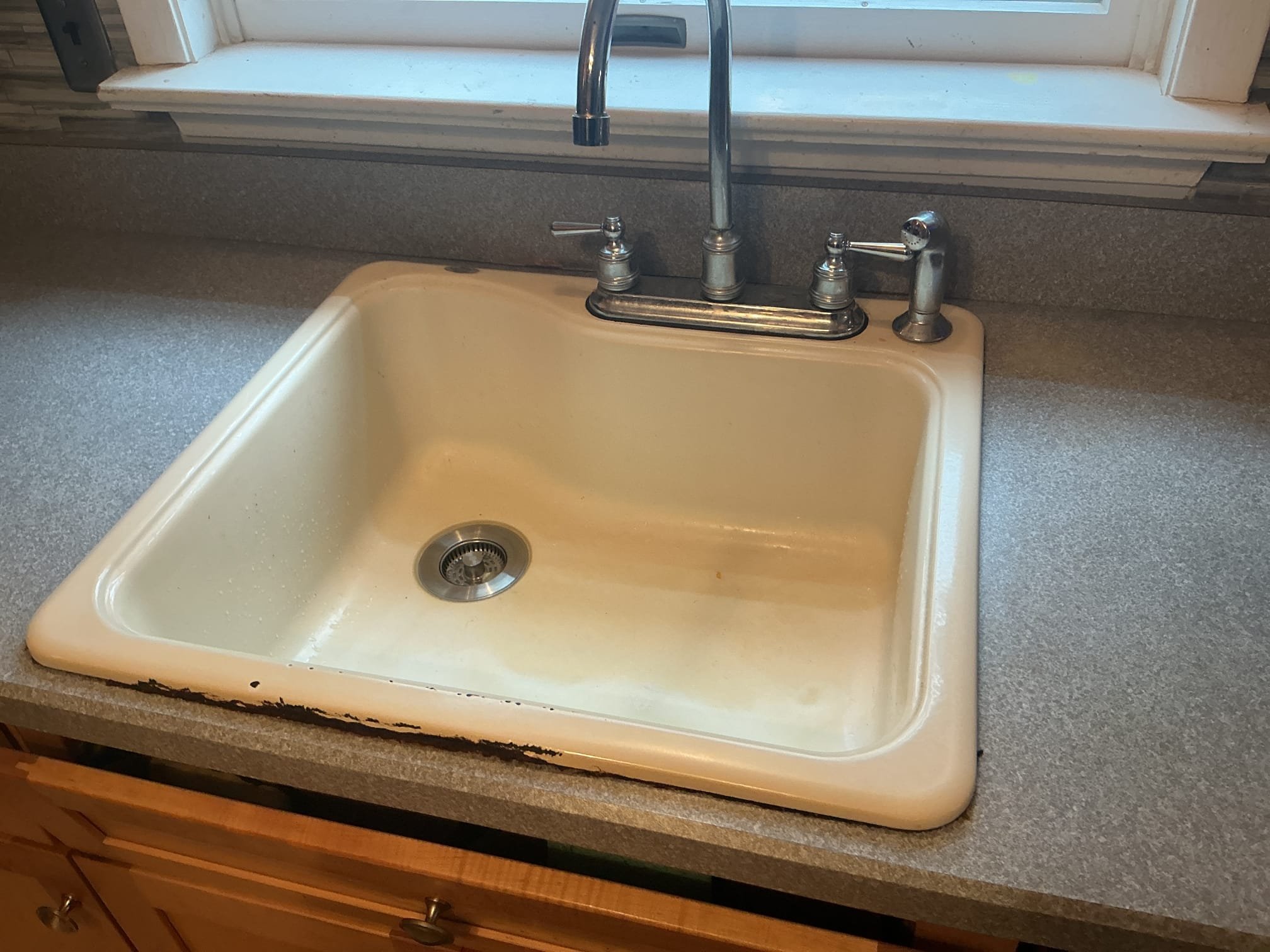 Arrived to the home, customer has an existing kitchen sink they would like us to install for them on site. I First turned the valves off to make sure that they work, the hot side does not hold and replacement is needed. I provided options for the client and they have declined the service for today. If customer calls us back to install the faucet, I will credit today’s diagnostic fee towards the cost of the install.