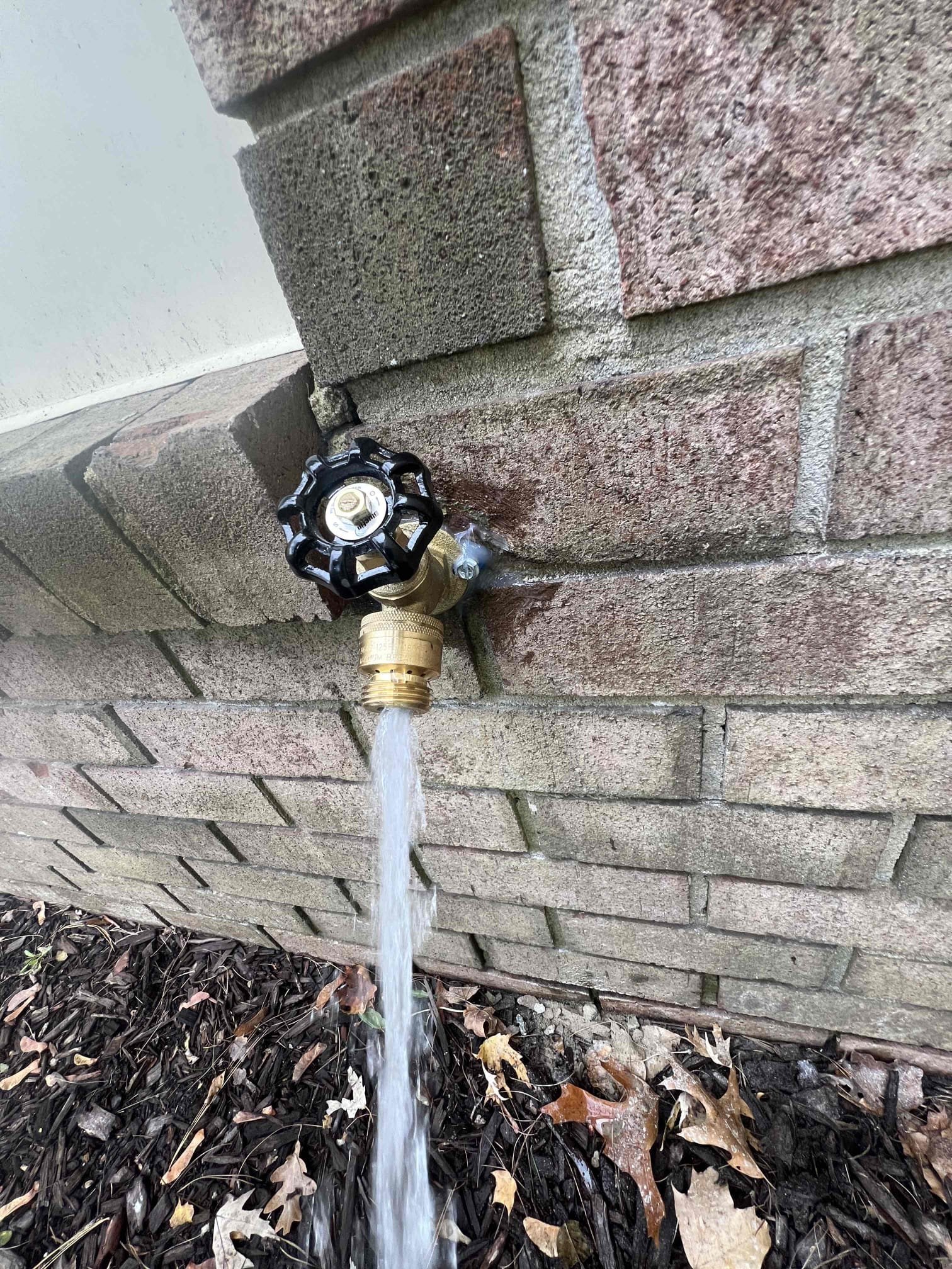 Arrived on site replace hose spigot and Kohler shower cartridge. Replaced hose spigot with a vacuum breaker attached to it and cut hole inside of home to pipe it in. Replaced Kohler shower cartridge and there is no longer a drip when not in use. Shower gets hot and cold water as it should.
