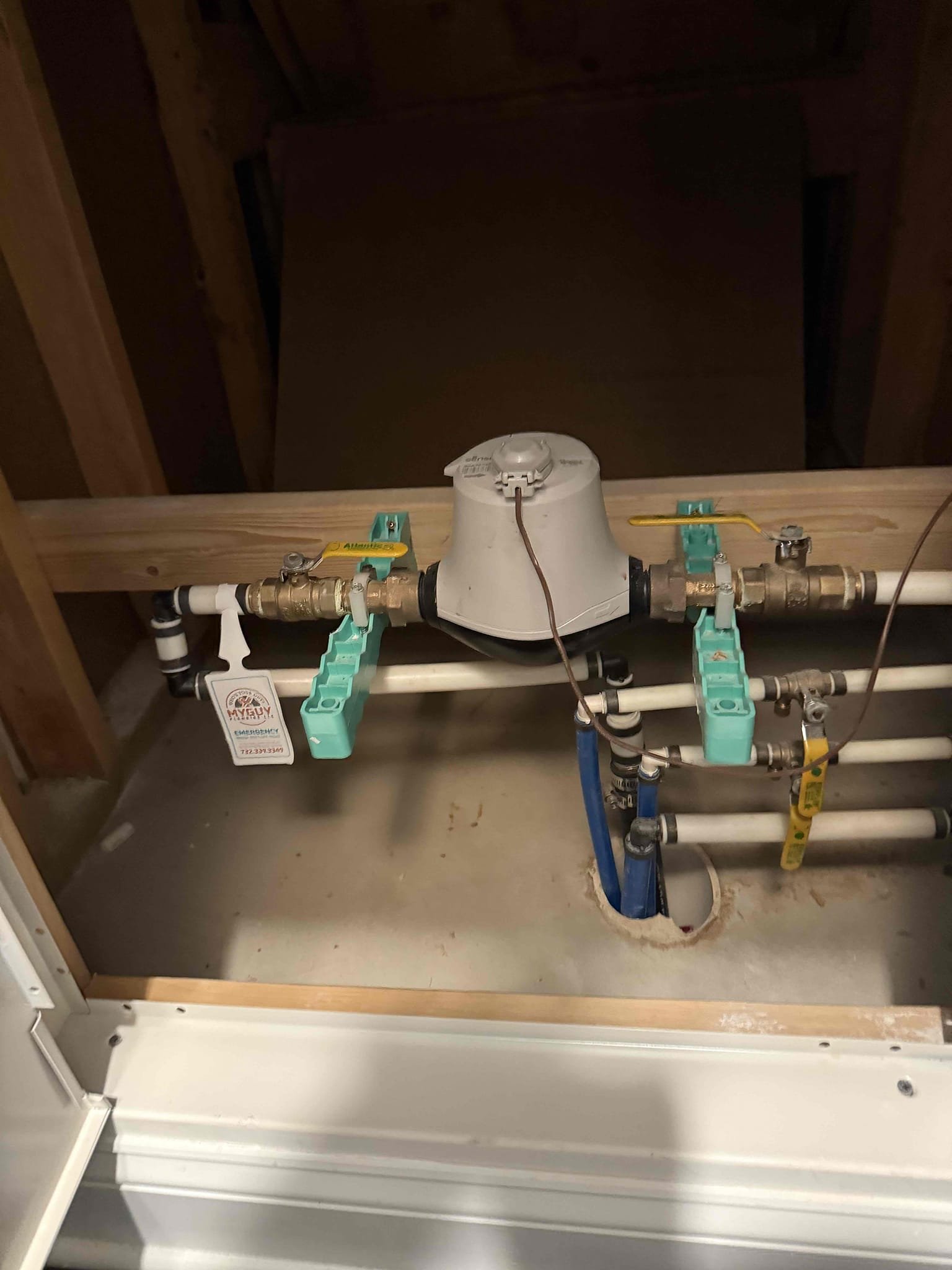 Arrived on site customer currently has a tanked power vent water heater and would like to have it replaced with a Rinnai tankless they will be supplying. Performed Upon inspection found that we will be removing existing tank, hanging new unit on back wall and running all piping in pex pipe, we will be installing a new gas line at the beginning of the run off the 1-1/4 black pipe and running a 1” csst gas line that will penetrate through the wall the tankless is on and we will be hard piping the gas line to the unit, the exhaust for the unit will be tied into existing piping used for the power vent, the air intake will be piped to outside the home above the garage and stubbed down through the soffit, customer already has existing outlet for power, and the condensate drain will be ran the the existing 3” floor drain in the utility room. We will be installing a plywood wall for the unit to hang on. Permits will be submitted through us customer is responsible for paying permit fee and sche