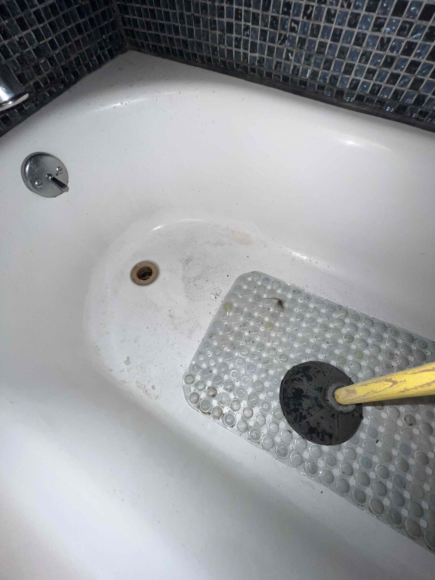 Arrived on site and client stated both his bath tub and shower were backed up. Snaked the master shower and the tub water in the other bathroom dropped. Blockage appeared to be caused by hair. Both tub and shower are draining as they should.