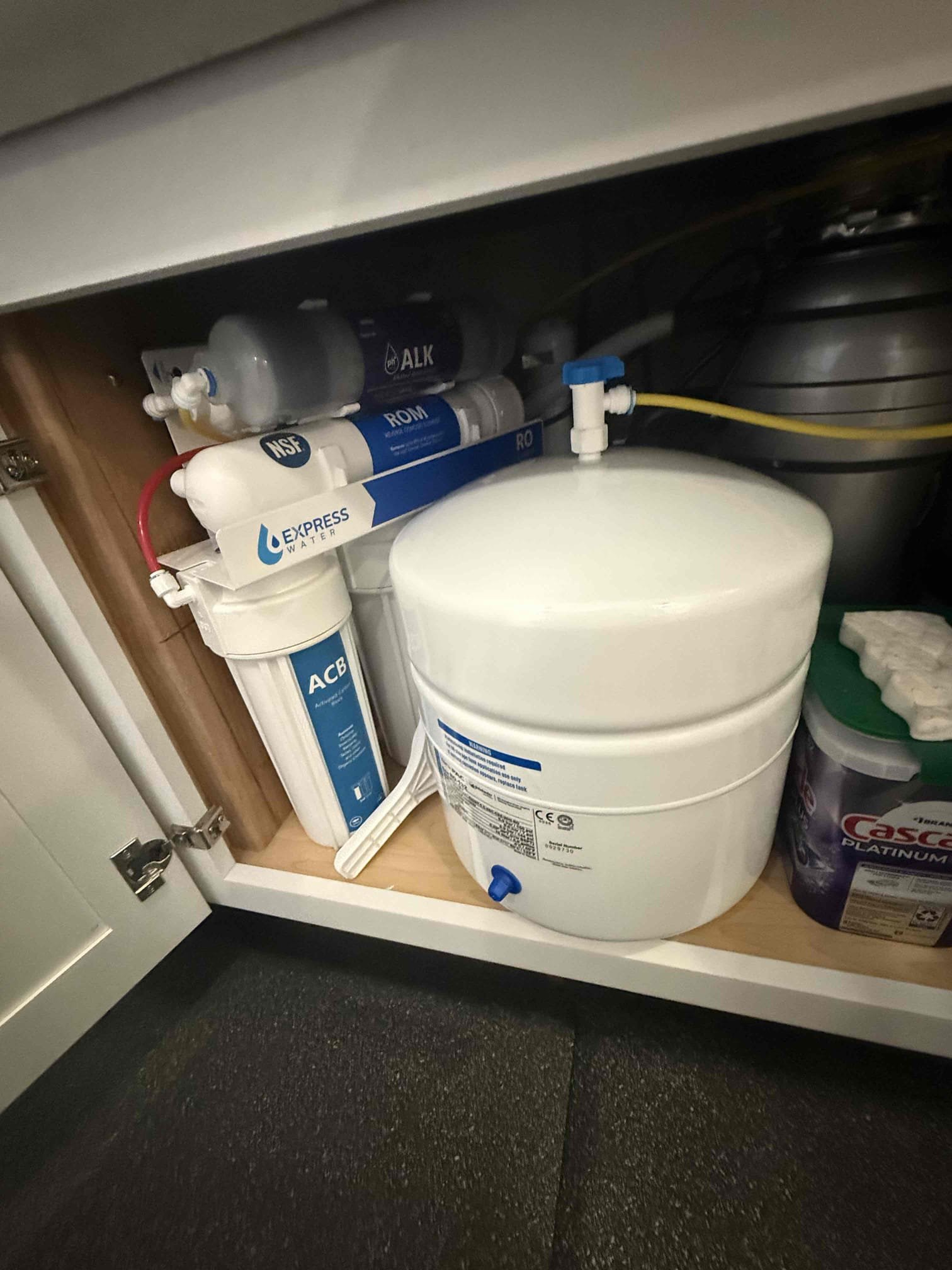 Arrived on site customer stated that they are interested in having their ro system filters replaced and having a whole home filter installed. Upon speaking with the customer found that their main issues are orange staining in the shower and itchy skin. Customer stated that their home in Florida has a softener system and since she’s been in this home see noticed itchy skin. Based on concerns we recommend installing a softener system that will serve as a sediment, carbon, and softener system that will take care of all of their concerns. Customer is not looking to invest too much into filtration due to this being their second home so we also offered a whole house carbon filter that will remove taste odor and iron staining. Customer interested in replacing ro filters and faucet as well. Gave options and customer would like to speak with husband before making any decisions. Collected visual diagnostic fee and will credit towards any work quoted today. 