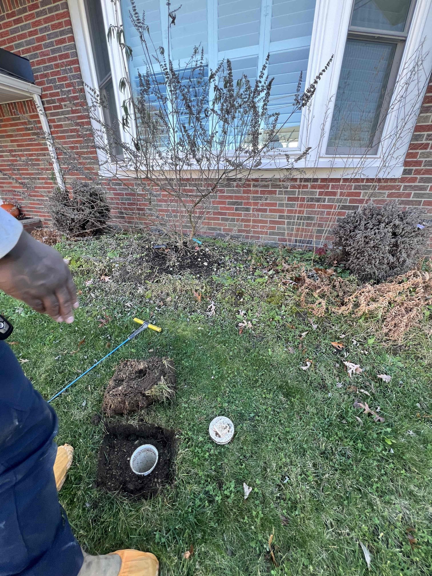 Arrived on site client stated his main line was clogged and had another plumber out that could not restore flow. Client had a cleanout in the back of the home where we attempted to snake from. After restoring flow we put a camera down the line and found another cleanout in the front of the home. Clients main is piped in pvc from the house towards the street and appears to be in good condition but there are just a lot of turns which reduces flow.