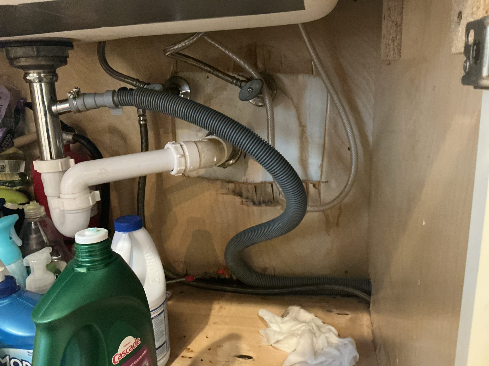 Hardness 3
PH 7.4


Arrived to the home, customer states the dishwasher does not work and the valve for it is seized. I looked under the kitchen sink and noticed that all three valves are seized. I was able to turn the dishwasher on so it appears that the dishwasher is currently working. There was a leak under the sink coming from the kitchen faucet that is failing. I highly recommend replace of the valves and faucet. I provided options and the client would like to purchase their own faucet and have us come back and install it with new valves. If client does call us back we will credit today’s diagnostic fee towards the cost of the work to be completed