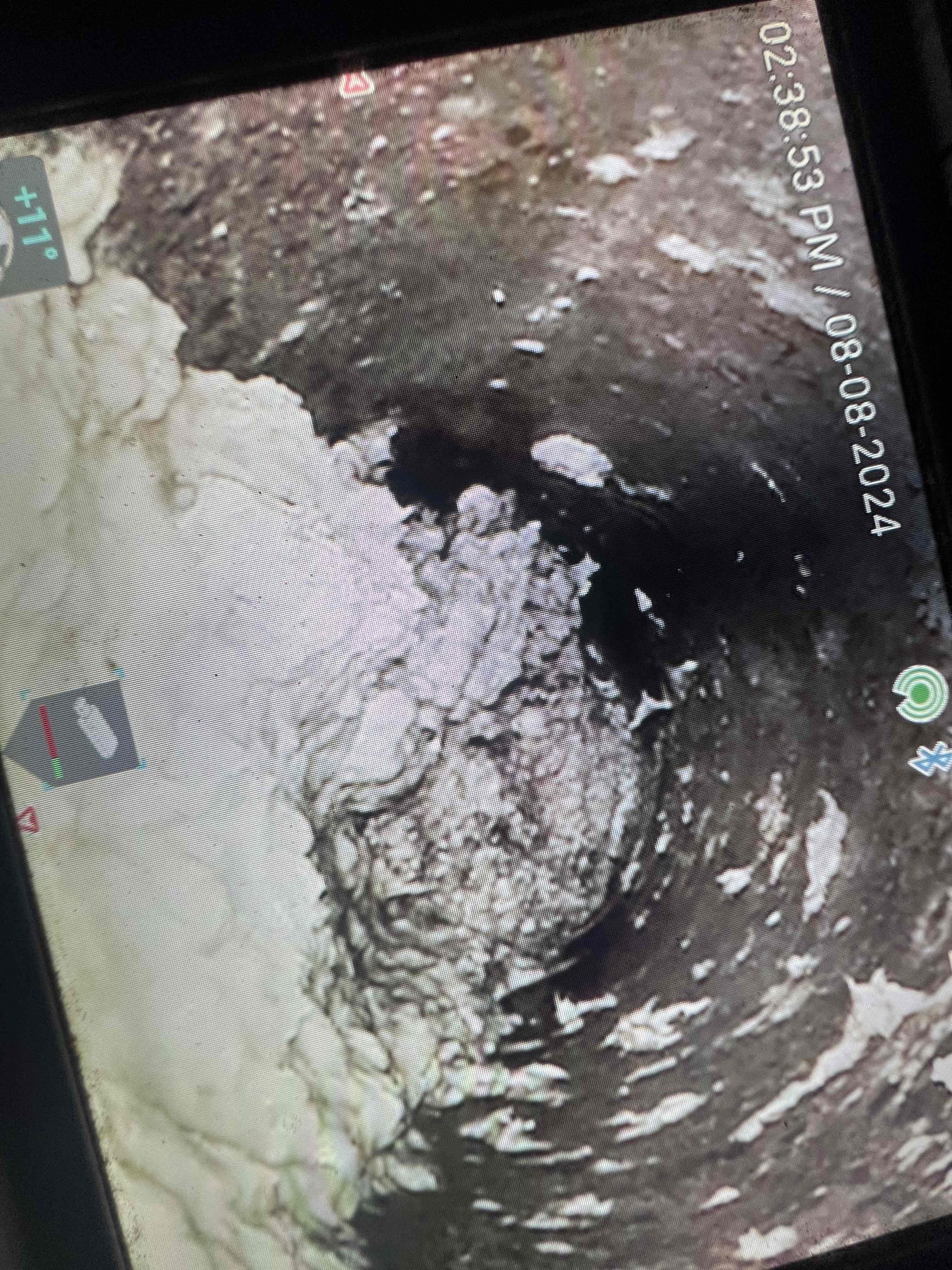 Arrived on site and client stated her downstairs bathroom was clogged. Upon inspection client also has cleanout by the street. Put camera down the line and found massive ball of toilet paper. Snaked main from the cleanout by the street and restored flow. Client can now use water.