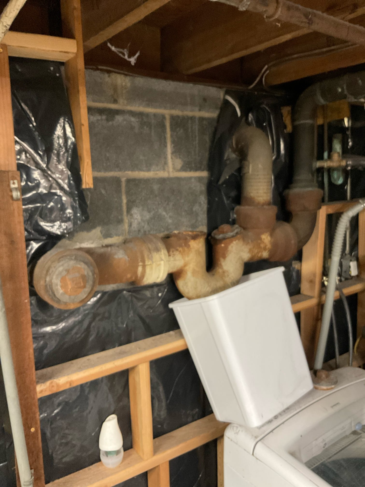 Arrived on site the customer stated the she wanted another estimate for the sewer repair there is a crack in the sewer line at 15ft  she was given a price of 16,000 to repair this with a liner and repipe the basement to remove house trap I took a bunch of pictures of the layout and area outside there is a cleanout on the left side of the house . We will credit back $59 diagnostic fee towards the work. Clients email is Ecastleman63@gmail.com