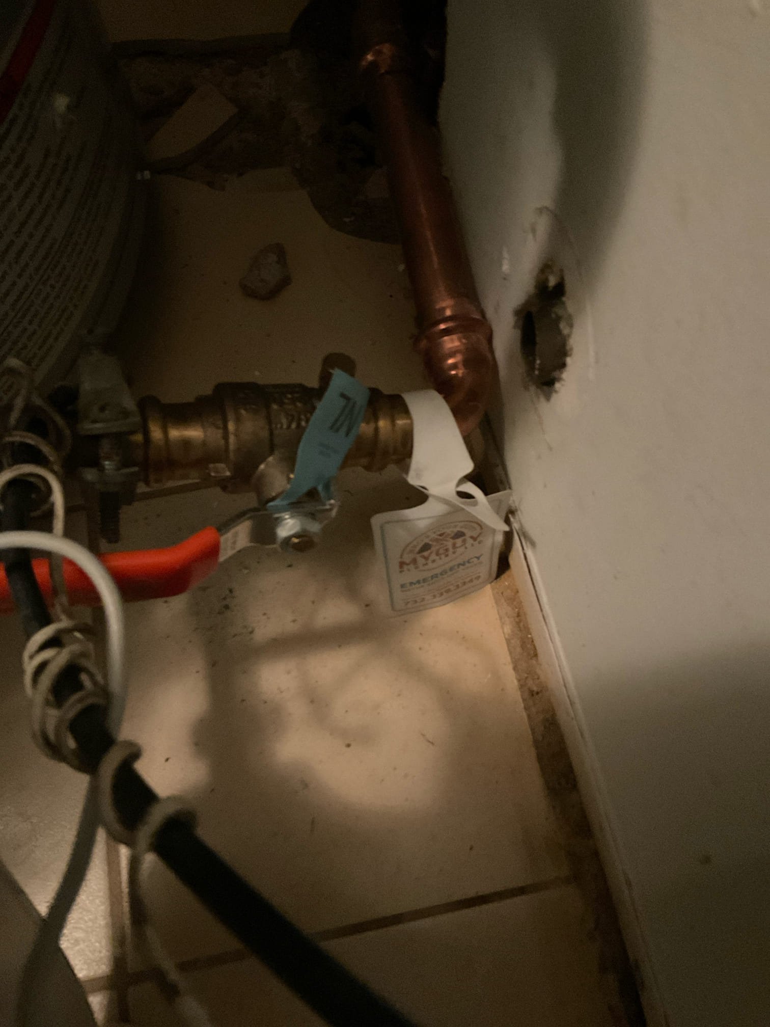 Hardness 5
pH 7.0

Arrived on site to perform plumbing inspection. Upon inspection we noticed all emergency shutoff valves are old and either very hard to turn by hand or can’t turn at all. Also found a butterfly valve for the water heater. Both toilets passed dye test and there are no leaks in the home. Performed free lav sink drain cleaning and the lav is now draining as it should.