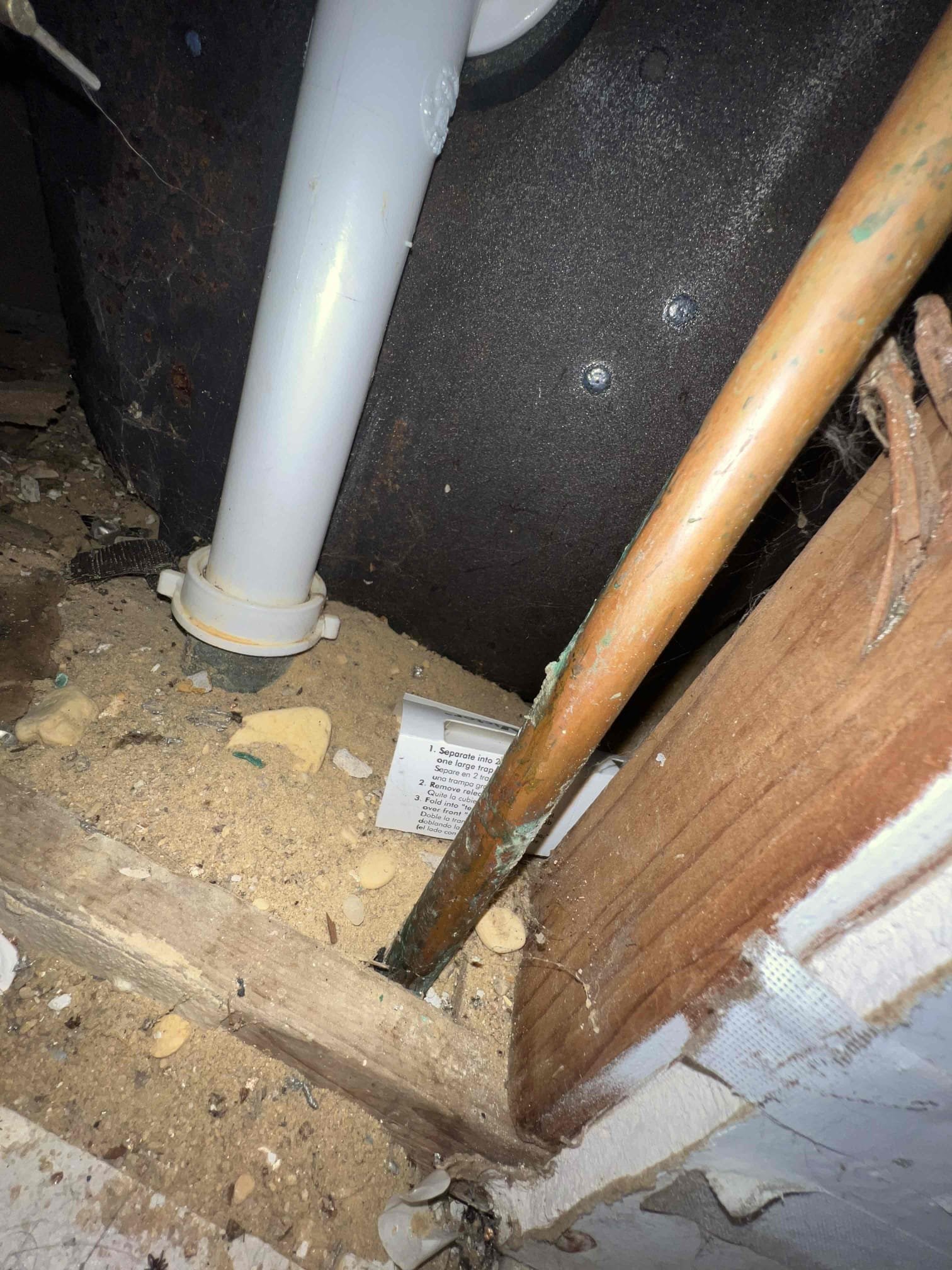 Arrived on site client stated his hallway bathroom was getting a sewer smell whenever it would rain and when they would take a shower the smell would go away. Client would like for us to go on the roof and check the vent but due to policies we can not go on the roof. There is access behind tub to see the drain pipe and when I dug just a little bit a sand one of the slip joint nuts was broken off but there were no leaks and sewer smell in that area. Client did not want me to dig further to expose more piping underneath.