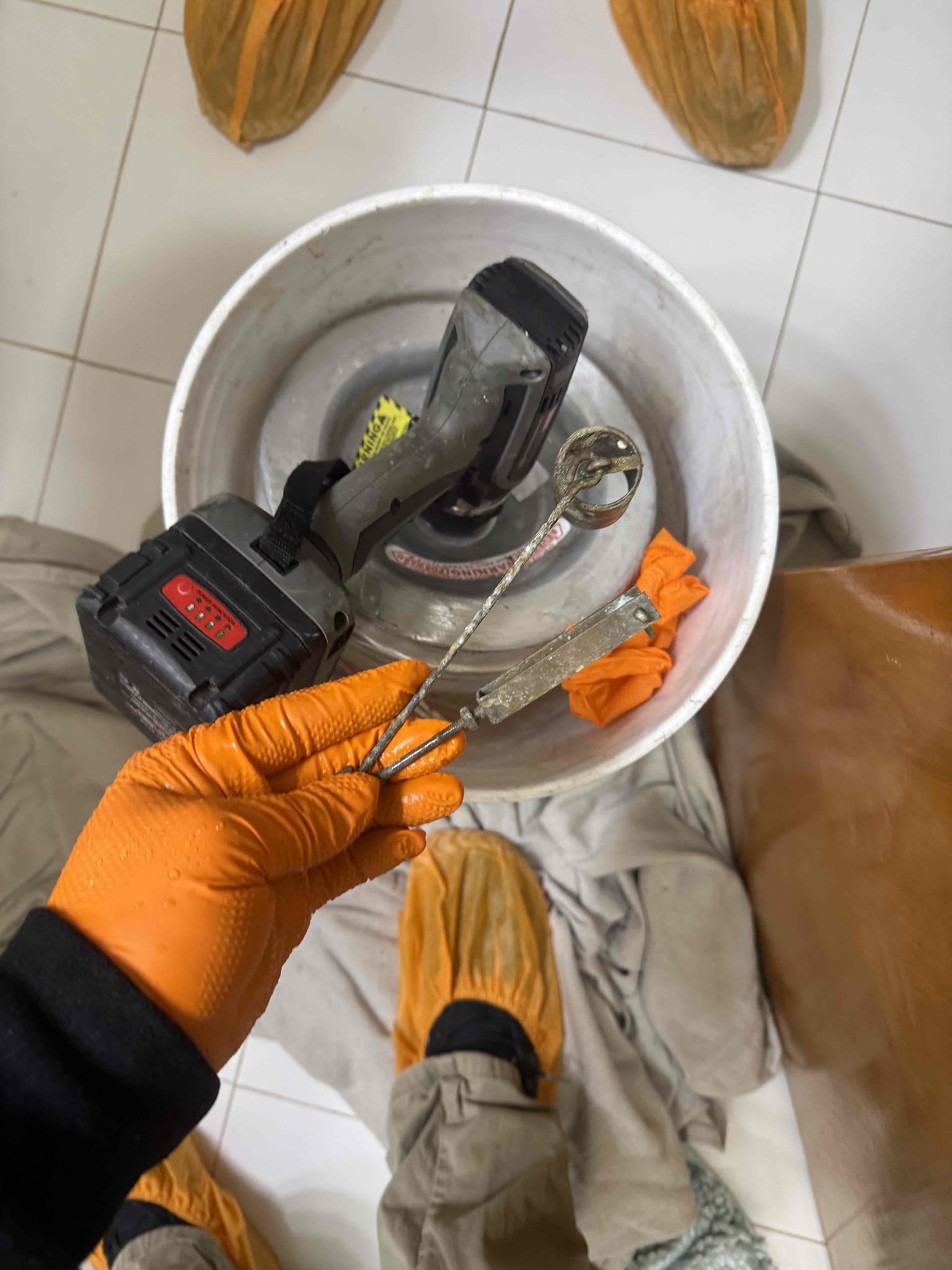 Arrive on site customer stated that they would like to snake bathtub and heard about the $89 special. Upon inspection found the tub was clogged with hair sent down snake and removed hair. Tested all work and everything appears to be in working order and there appears to be no clogs at this time. Collect payment.

Stopper was old and corroded and broke when removed customer does not use it anyway so we removed it as per his request and just put the overflow plate back.