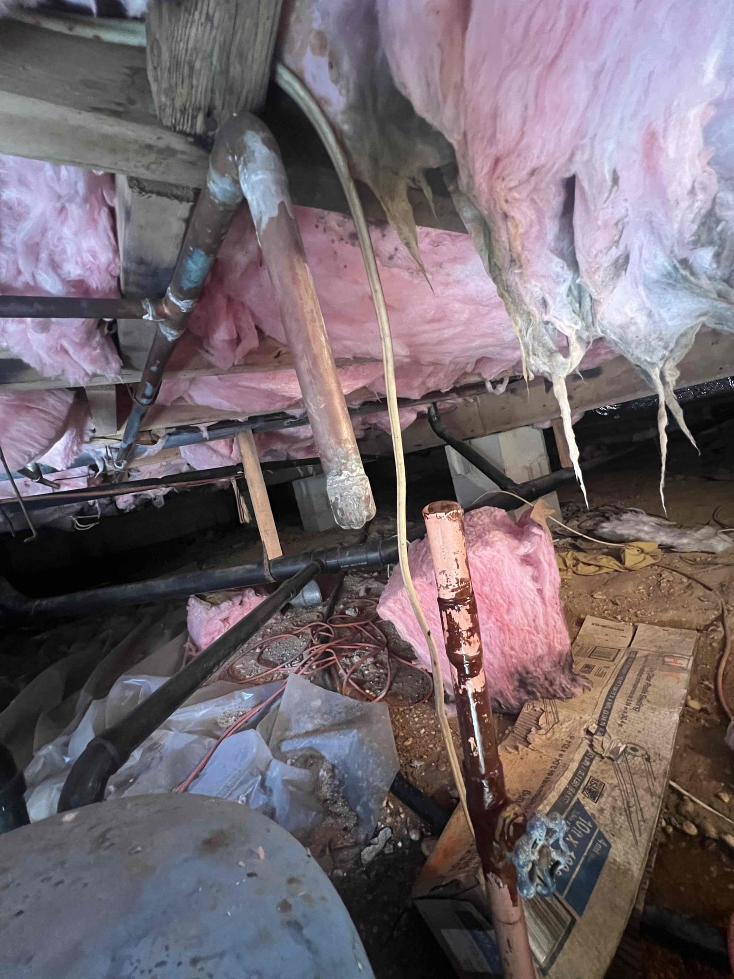 Arrived on site client stated they had a kitchen sink that they would like for us to install and hose bib is leaking when in use. Upon inspection under the sink I noticed a saddle valve for the ice maker and both hot and cold valves were hard to turn by hand. When I went in the crawlspace to check the hose bib I noticed the hose bib did not have its own shutoff valve and the old well was leaking water so for today I capped the well line. Left options to perform all work and client says he would like to talk with wife and will call back at a later date.