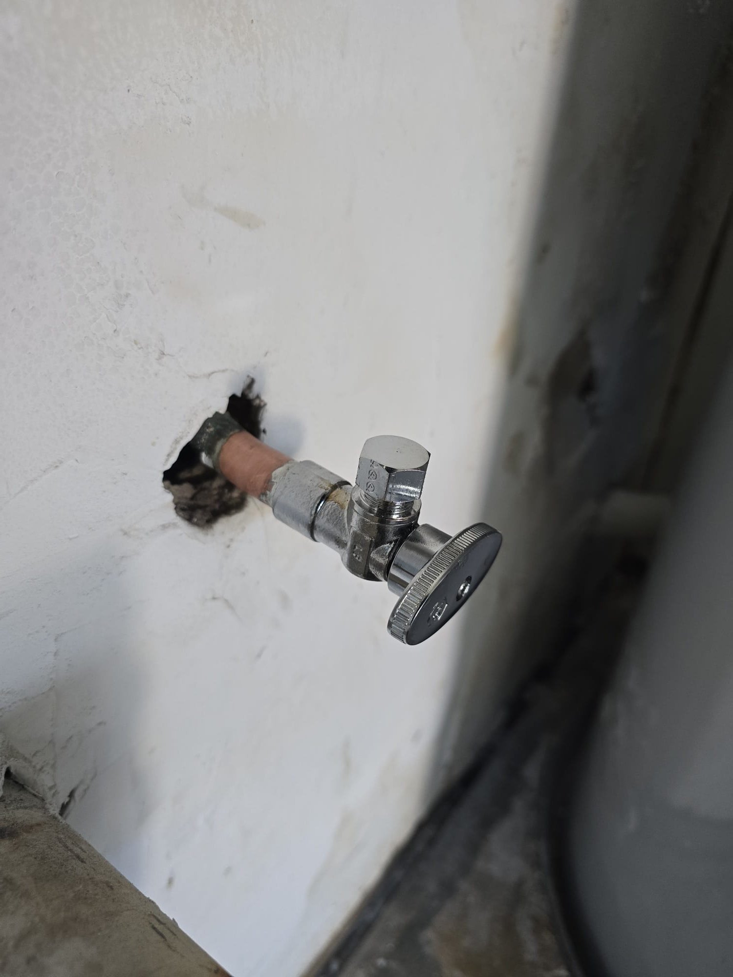 Arrived to the home, client has a washing machine valve that is leaking and would like them replaced. I also discovered that the was a laundry sink next to the washer that there were shut off valves with no handles. I provided options and client would like to replace all the valves.

Shut off water to the home and drained the system.
Unsoldered all valves.
Prepped the piping for new install.
Supplied and installed new quarter turn washing machine valves and angle stop valves for the sink.
Secured all my connections and turned the water back on to check for leaks.
There are no leaks at this time.

*While on site, client asked if we could move the washer and dryer to the other room which is the garage, both myself and my apprentice moved them as a one time curtesy.