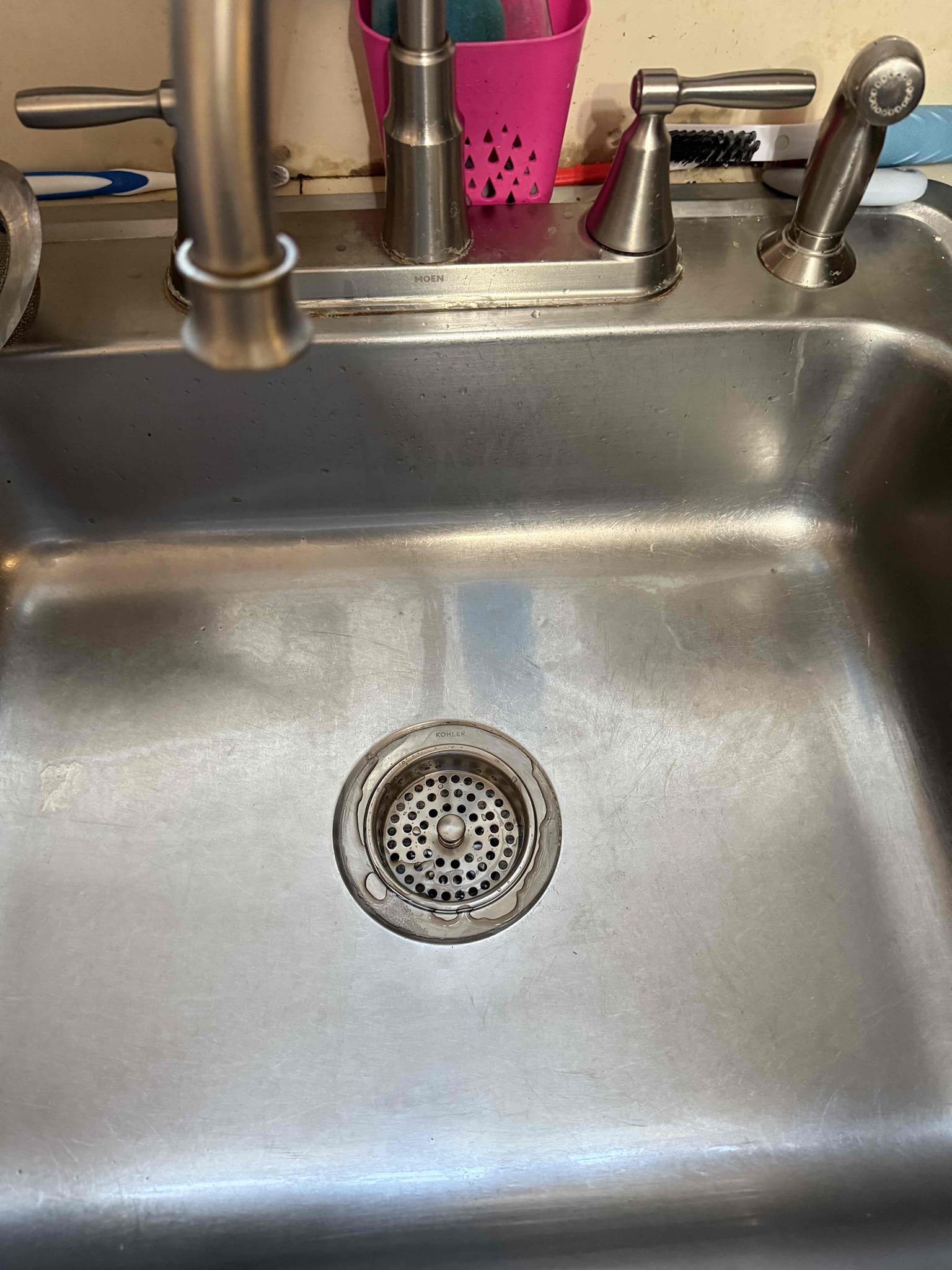 Customer stated that they had a leak underneath their kitchen sink. After inspecting we found that the basket strainer and the brass dishwasher are leaking. Myguy plumbing gave customer options to rectify issues. Customer would like to move forward, after all work was completed, myguy plumbing ran kitchen faucet and tested for leaks, at this time there are no leaks present, everything is working as should.