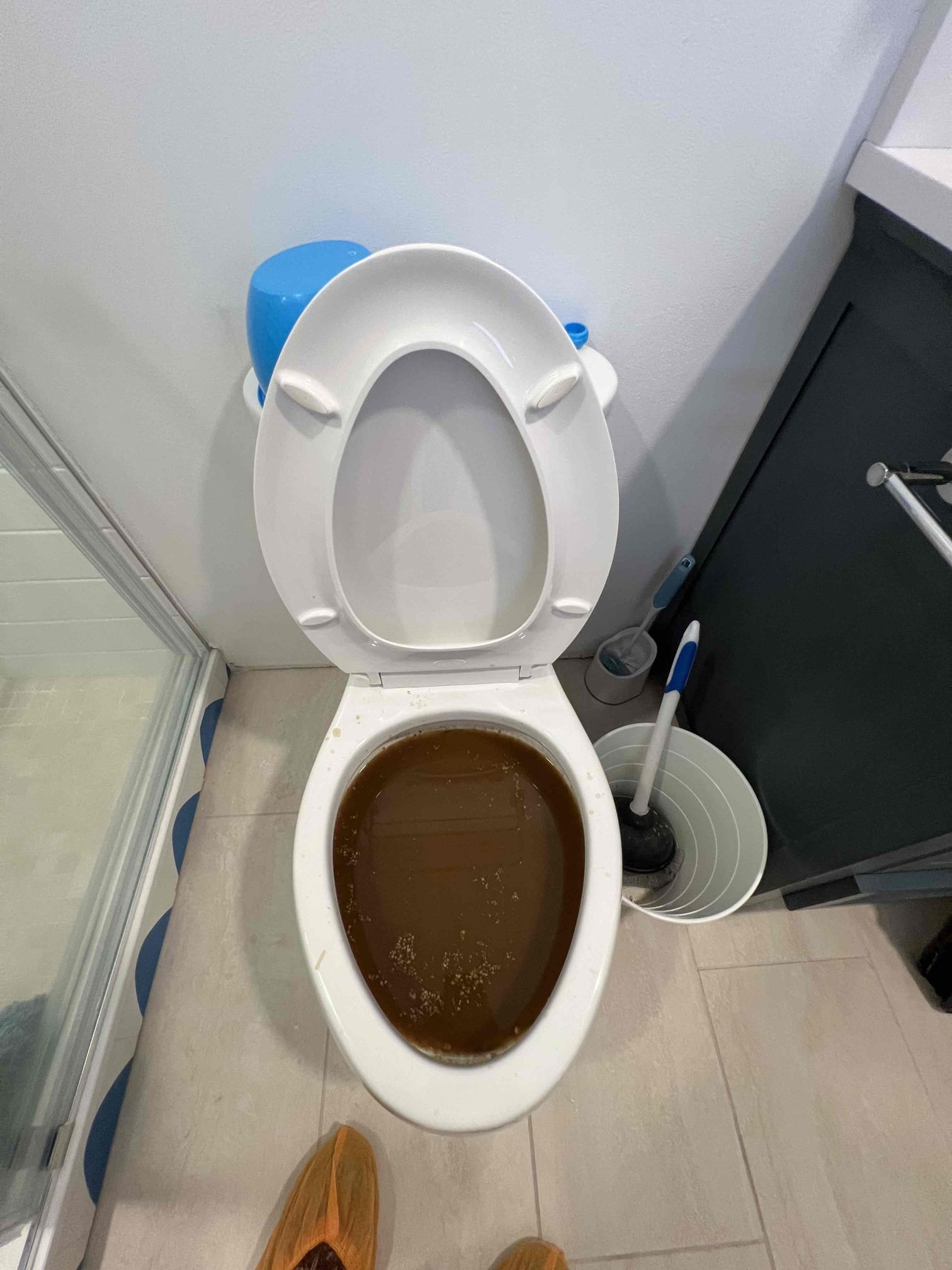 Arrived on its client stated their bathroom toilet was clogged and everything else was draining fine. Toilet was just installed earlier in the year and client would just like for it to be augered. Snaked the toilet and flushed multiple times. Toilet is now flushing as it should.