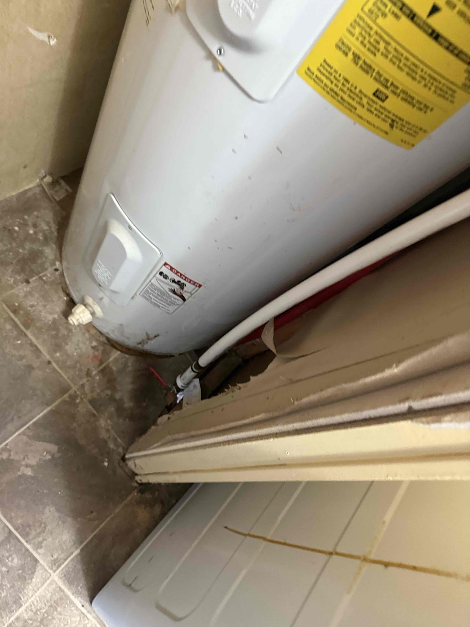 Arrived on site customer stated that they had a leak underneath the home and isolated it by shutting the water off. Upon inspection found that a 1/2” hot line on the pb piping has failed and will need to be replaced. Gave options and told customer possible issues with keeping pb in the home and the risks that they are taking by not removing it. Customer stated that they do not have the money to repipe the home and just would like to repair the line. Repaired the line with pb couplings but there is no warranty on repair due to the piping being pb and customer was ok with no warranty. Made repair and tested all work and everything appears to be in working order and there appear to be no leaks at this time. Collected payment.

Recommend customer remove wet insulation and put in new dry insulation and cover piping to prevent freeze breaks. We are not liable for any freeze breaks that could potentially occur.