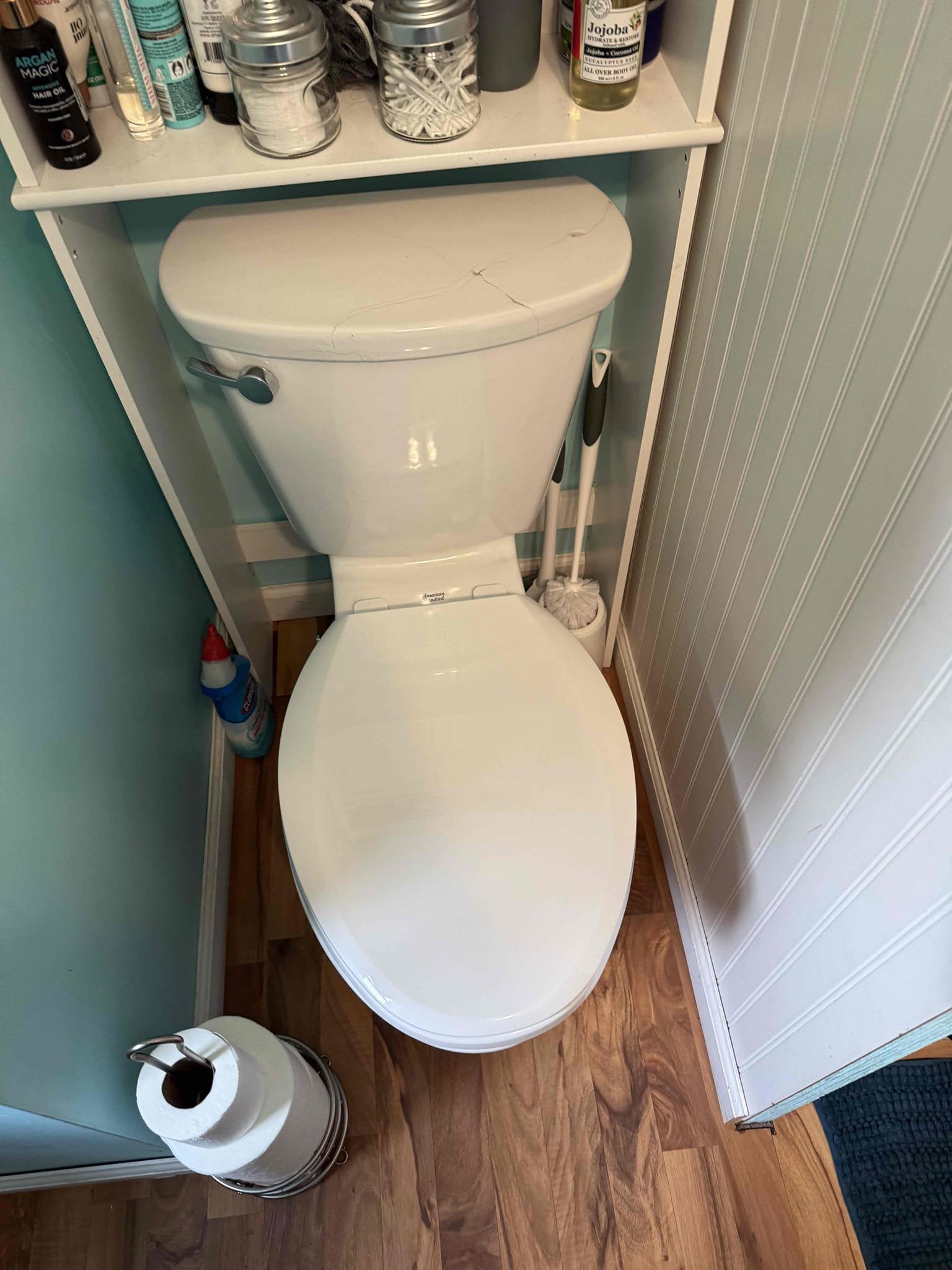 Arrived on site customer stated that they had a leak in their crawlspace. After inspecting we found that the toilet we installed a year and one month ago was leaking around the base. Even though the customer is out of warranty as a ONE TIME COURTESY, myguy plumbing will pull and reset the toilet. After pulling the toilet and inspecting the flange, myguy plumbing installed a new wax ring Johnny bolts and supply line. Before caulking the toilet. We flushed the toilet multiple times to ensure that there was no more leak. At this time there are no leaks present, myguy caulked the toilet base and everything is working as should