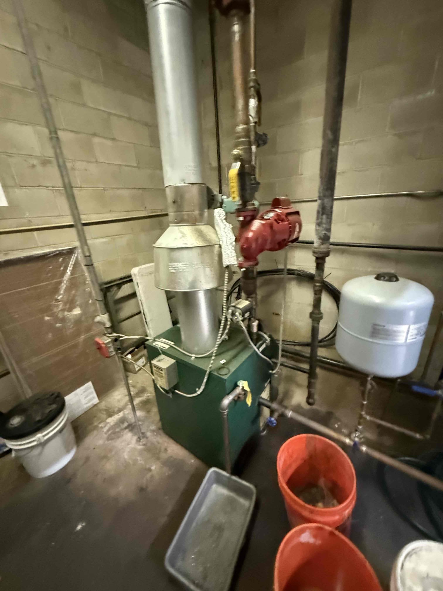 Arrived on site customer stated that they have a leaking relief valve and one zone seems to not be producing heat properly. Upon inspection found signs that the expansion tank had failed in result the relief valve began to leak. Recommend replacement of both safety features on the boiler. It appears the smaller 3/4” zone is not producing heat and the circulator pump is extremely hot indicating that it may be air bound. Recommend purging both zones to remove air before performing any further diagnostics. Replaced expansion tank, relief valve, and purged both zones. Tested work and everything appears to be in working order and there appears to be no leaks at this time. Payment will be collected over the phone. Office gave permission.